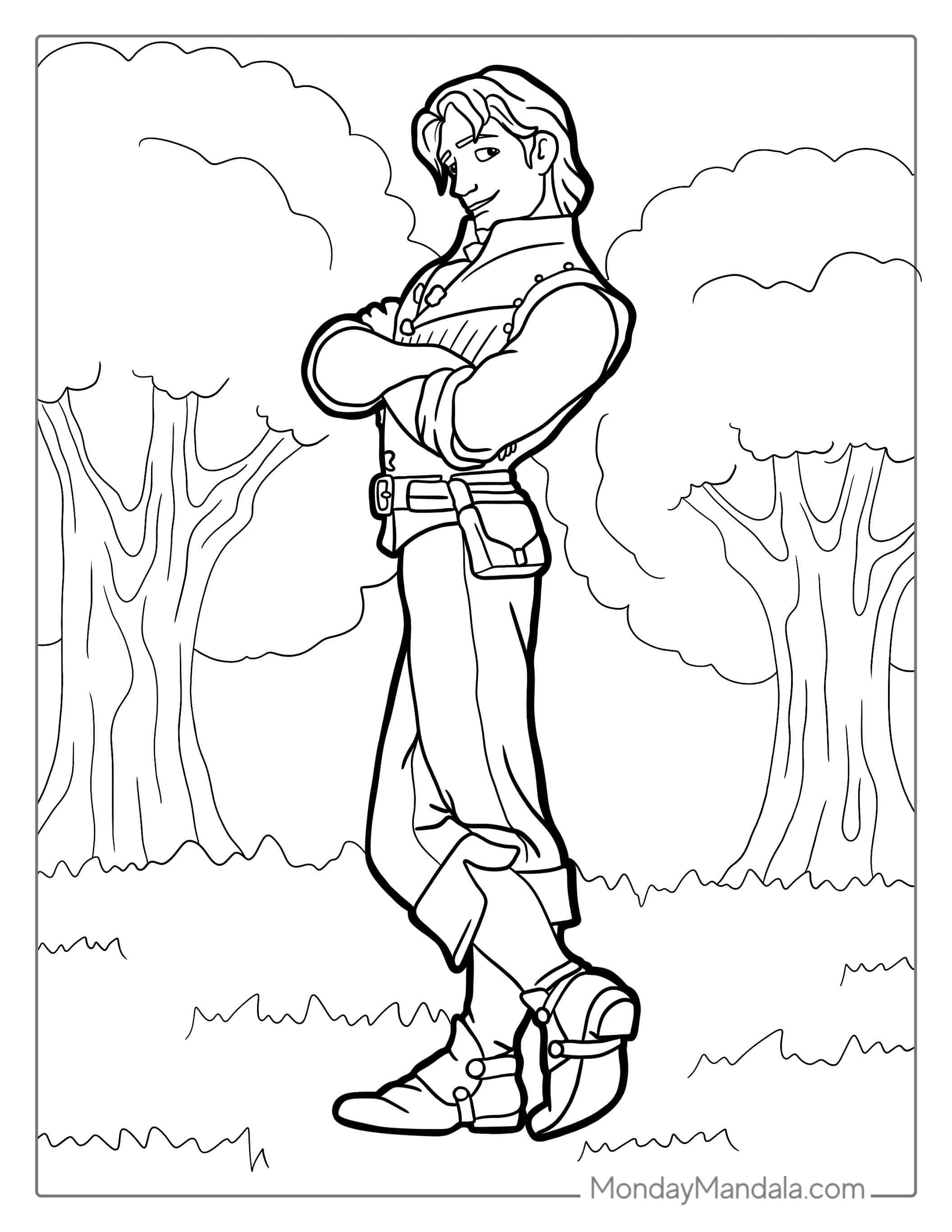 Simple Outline Of Eugene To Color coloring page