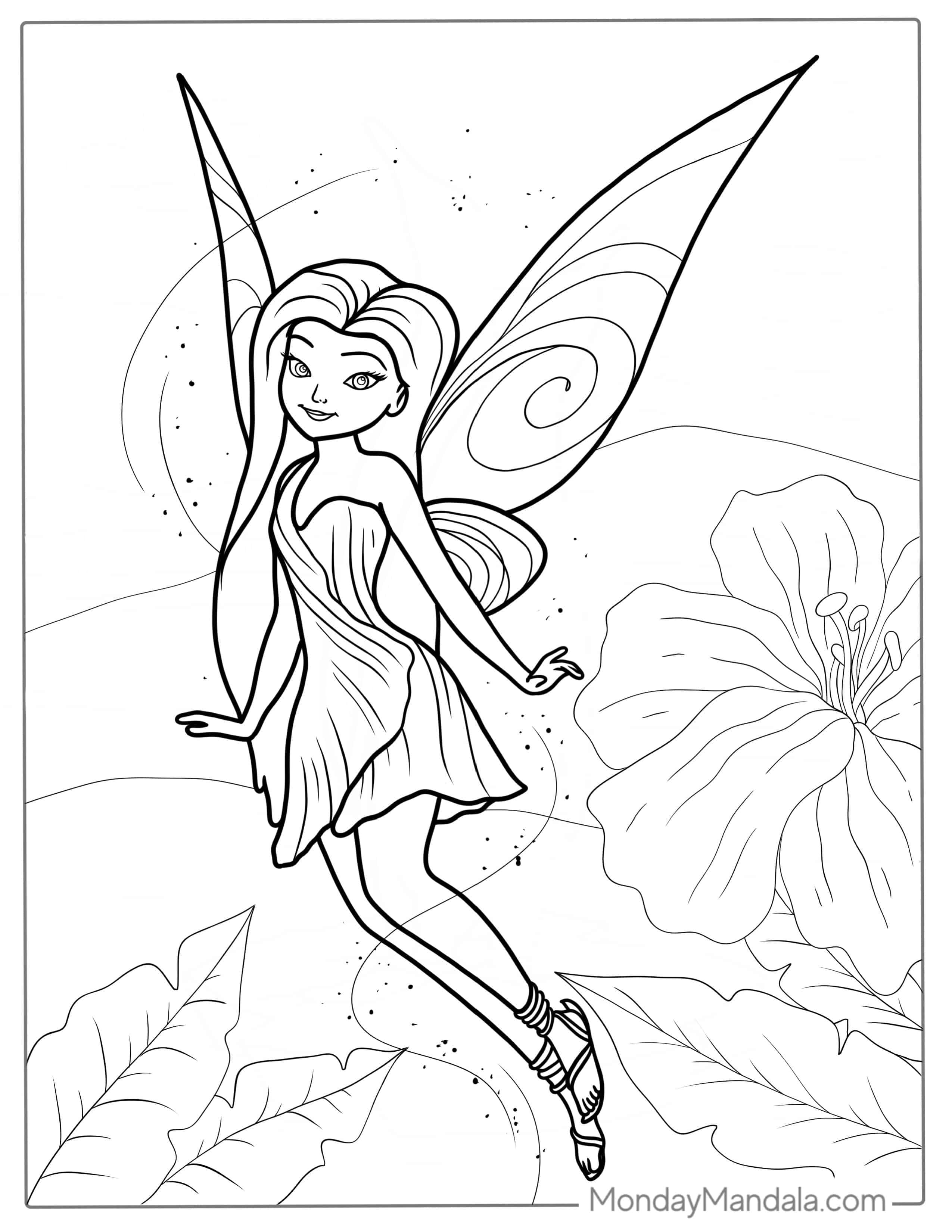 Silvermist Fairy Coloring Page coloring page