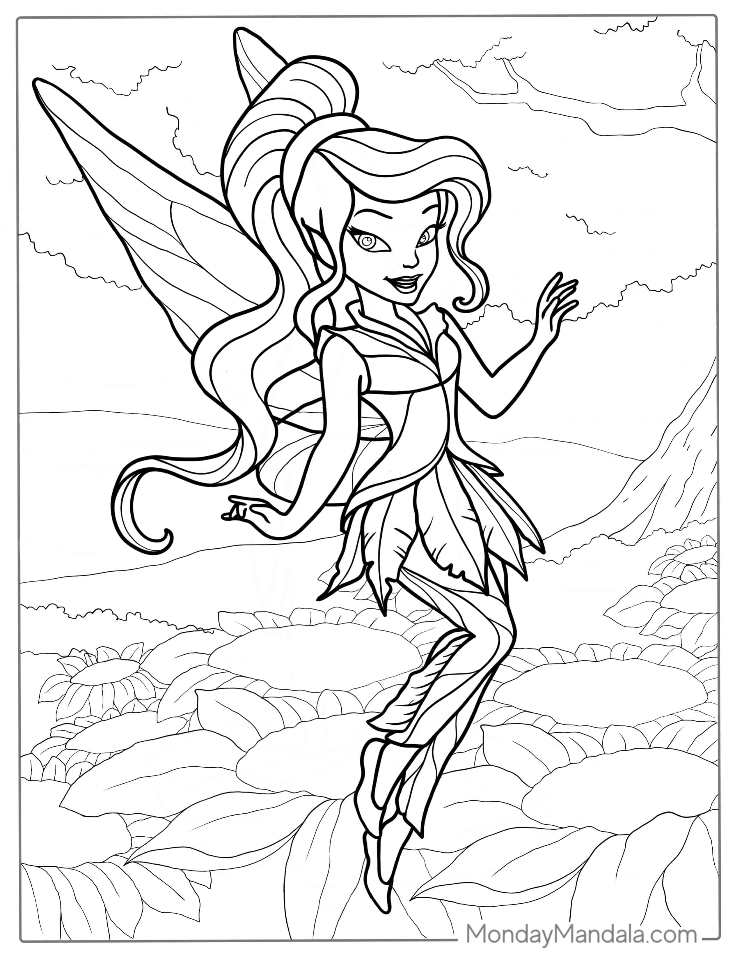 Vidia Fairy Coloring Page coloring page