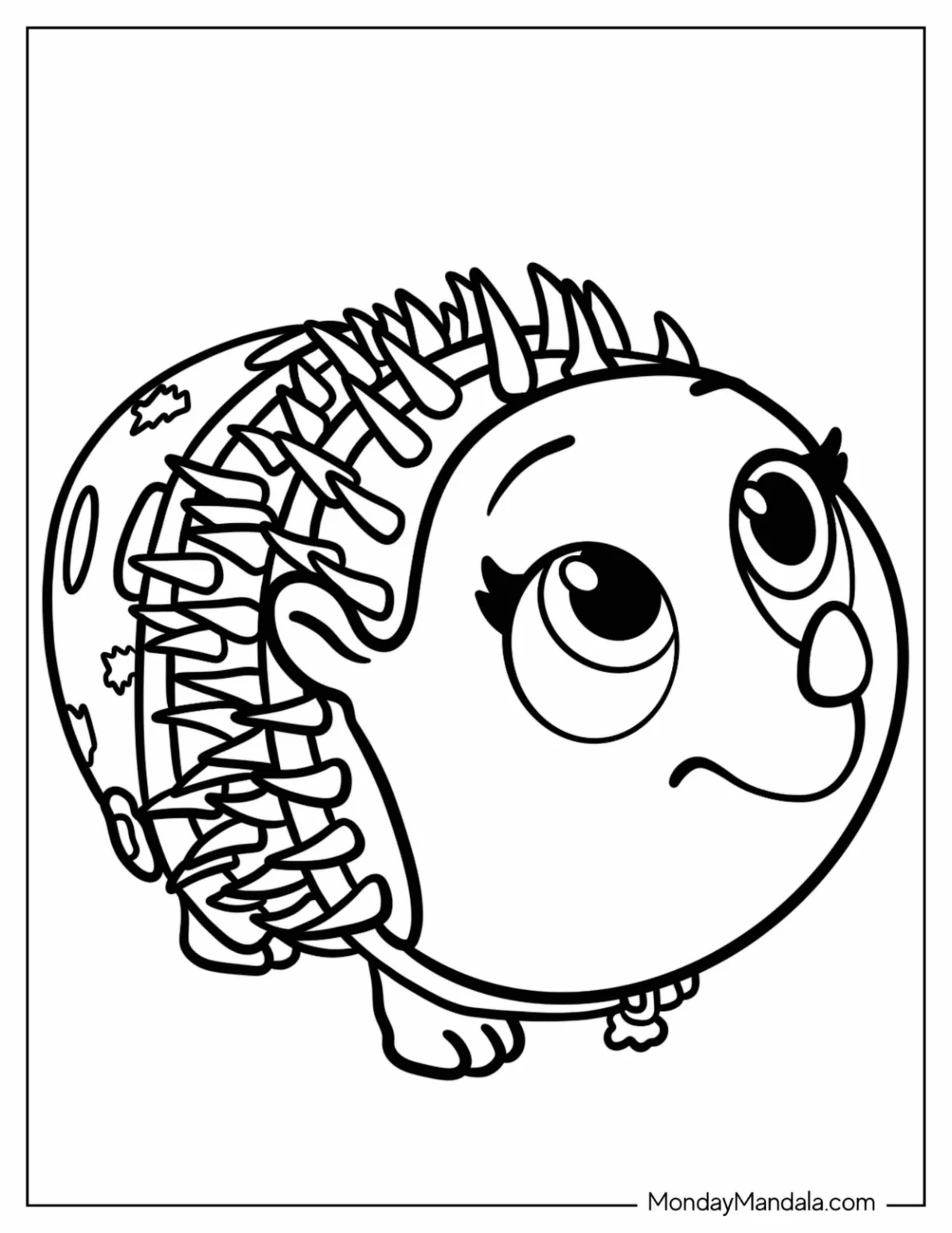 Kawaii TOTS Coloring Page Of Hedy For Kids coloring page