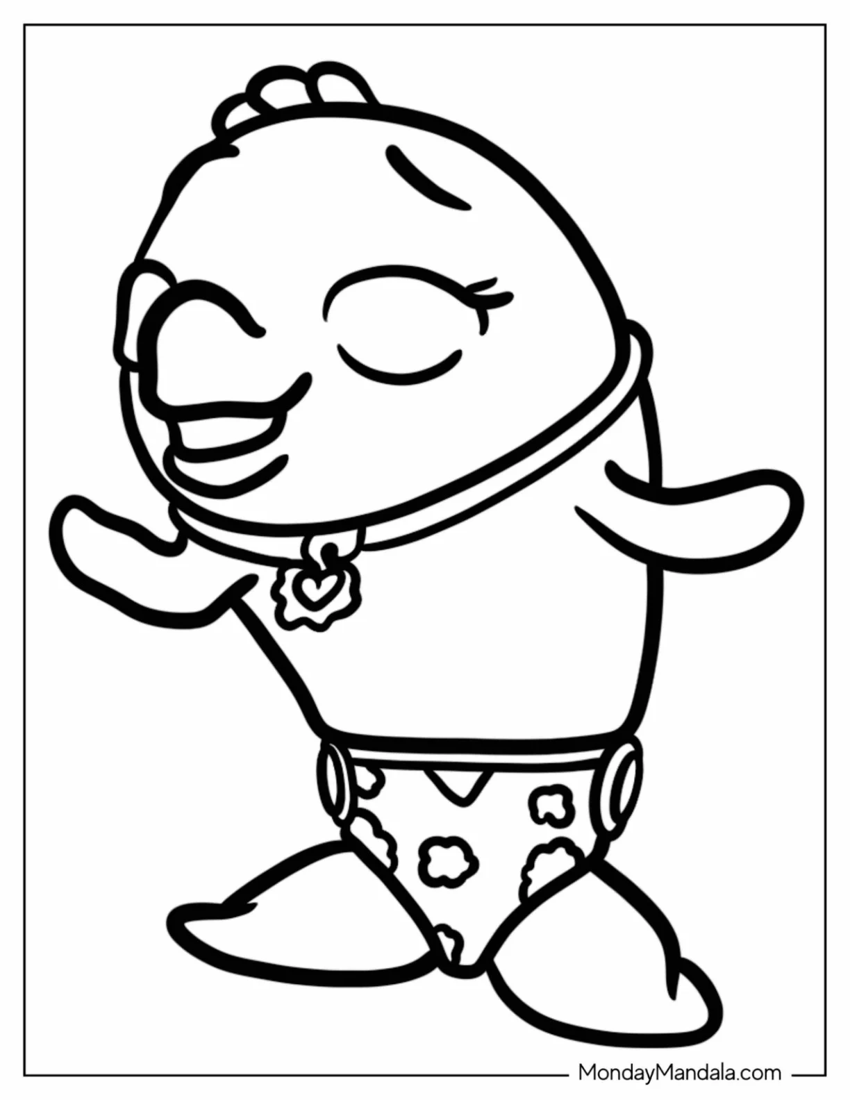 Simple TOTS Coloring Page Of Donny For Preschoolers coloring page