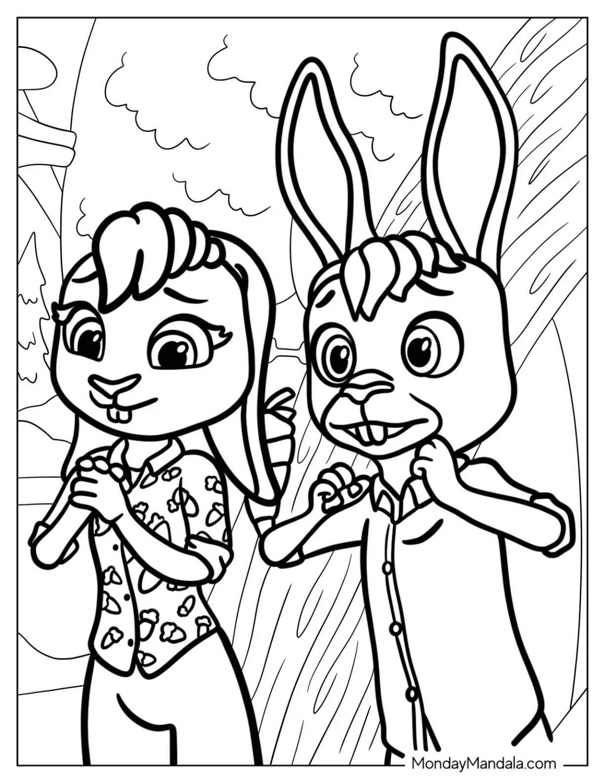 TOTS Coloring Page Of Bobtail s Parents coloring page — printable line art