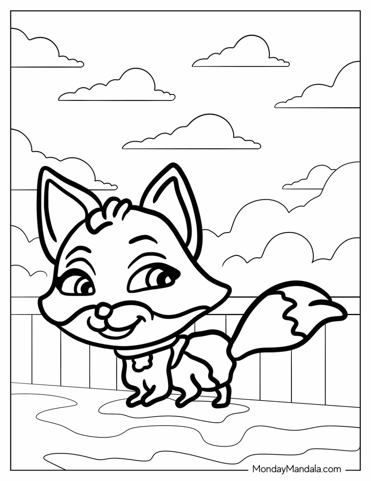 TOTS Coloring Page Of Finny Smirking For Kids coloring page