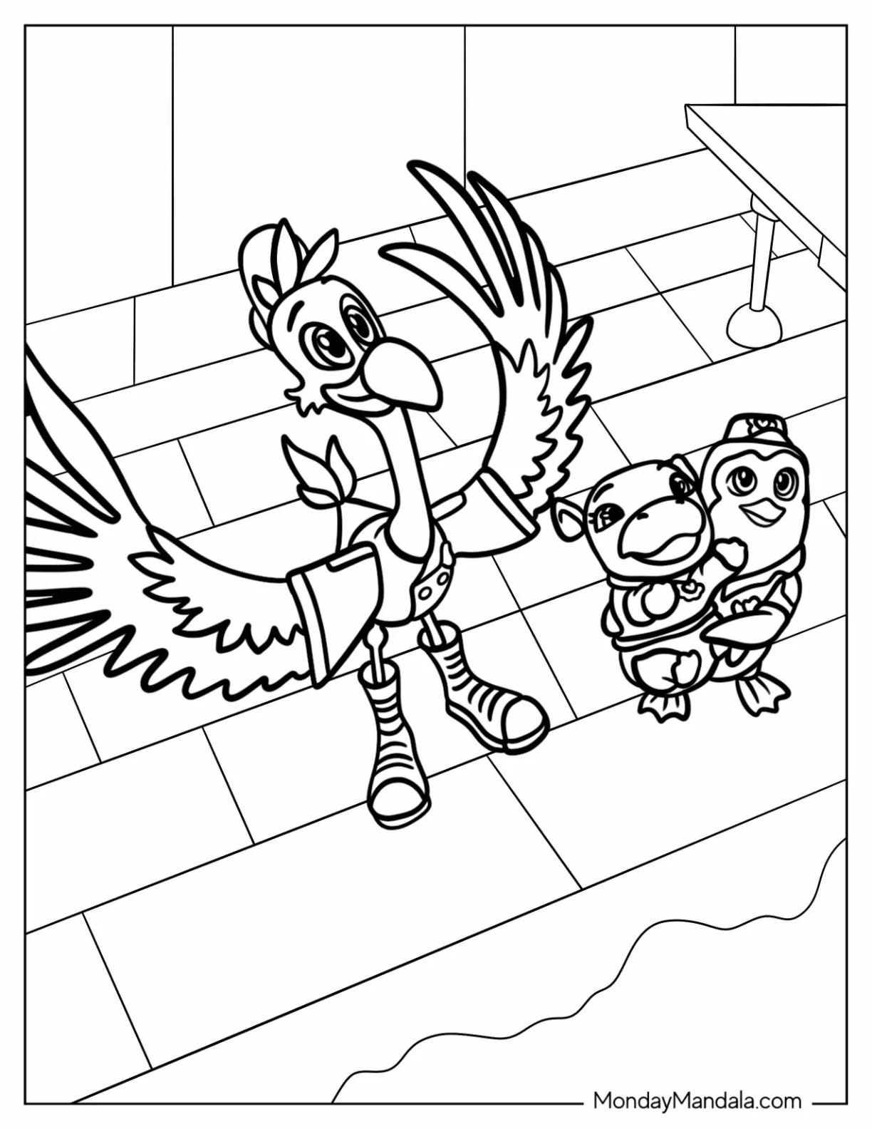 TOTS Coloring Page Of Freddy, Pip, And Henry coloring page