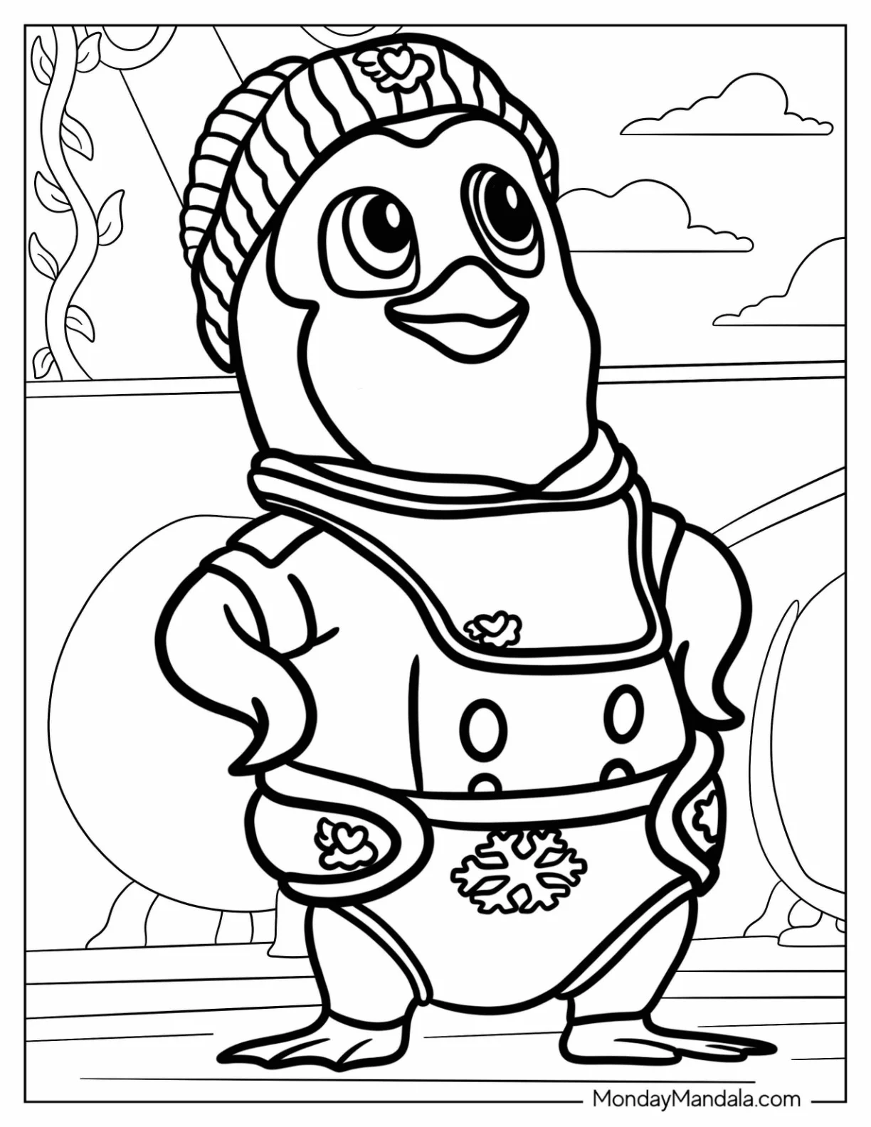 TOTS Coloring Page Of Smiling Pip coloring page — printable line art