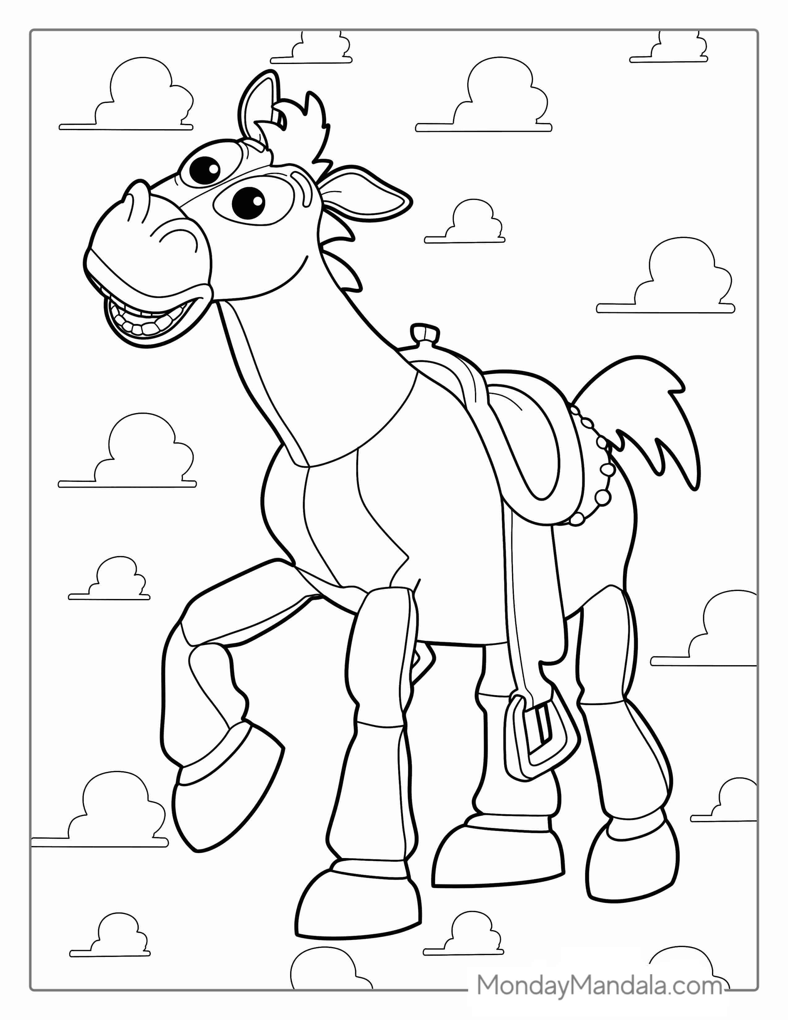 Bullseye The Horse From Toy Story To Color coloring page