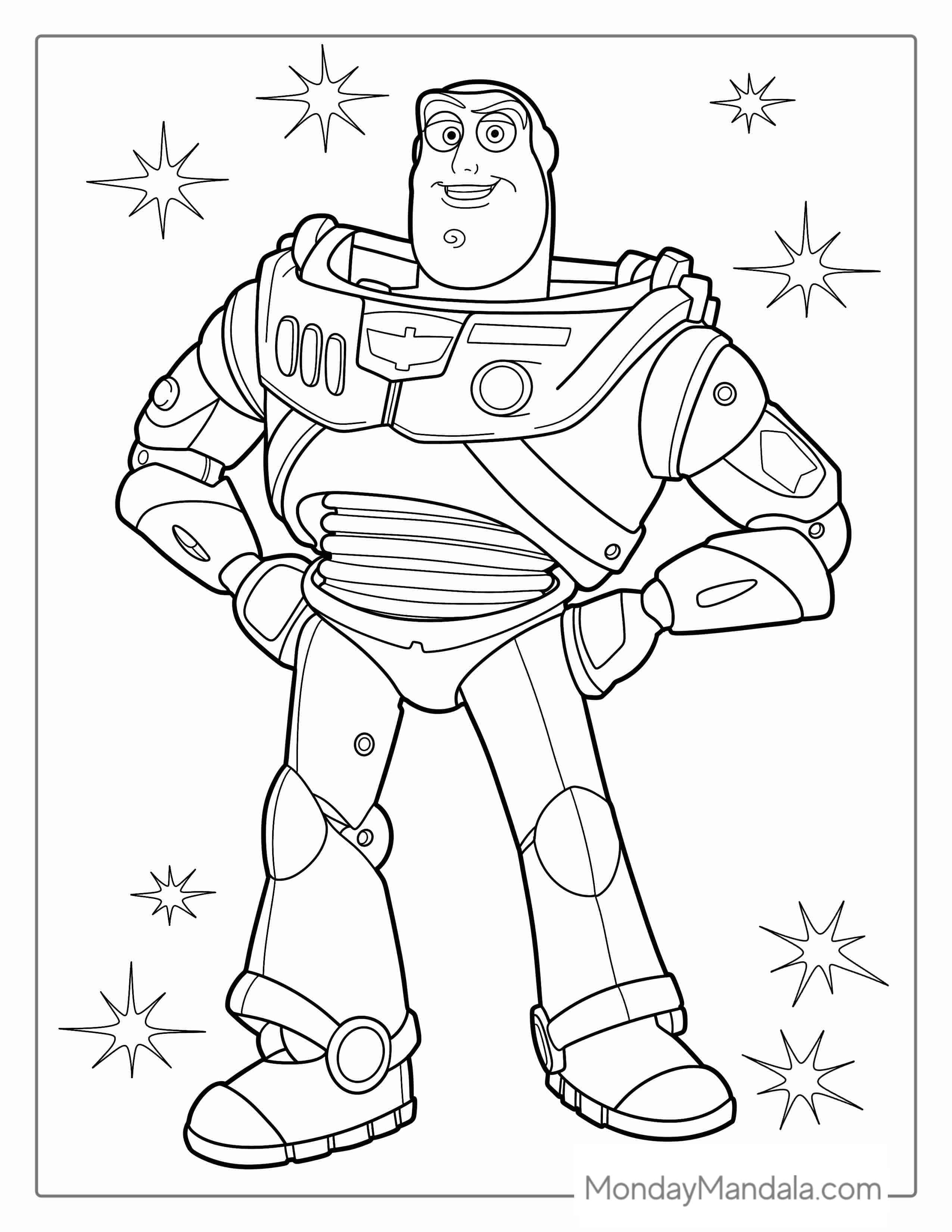 Buzz Lightyear Coloring Page For Kids coloring page