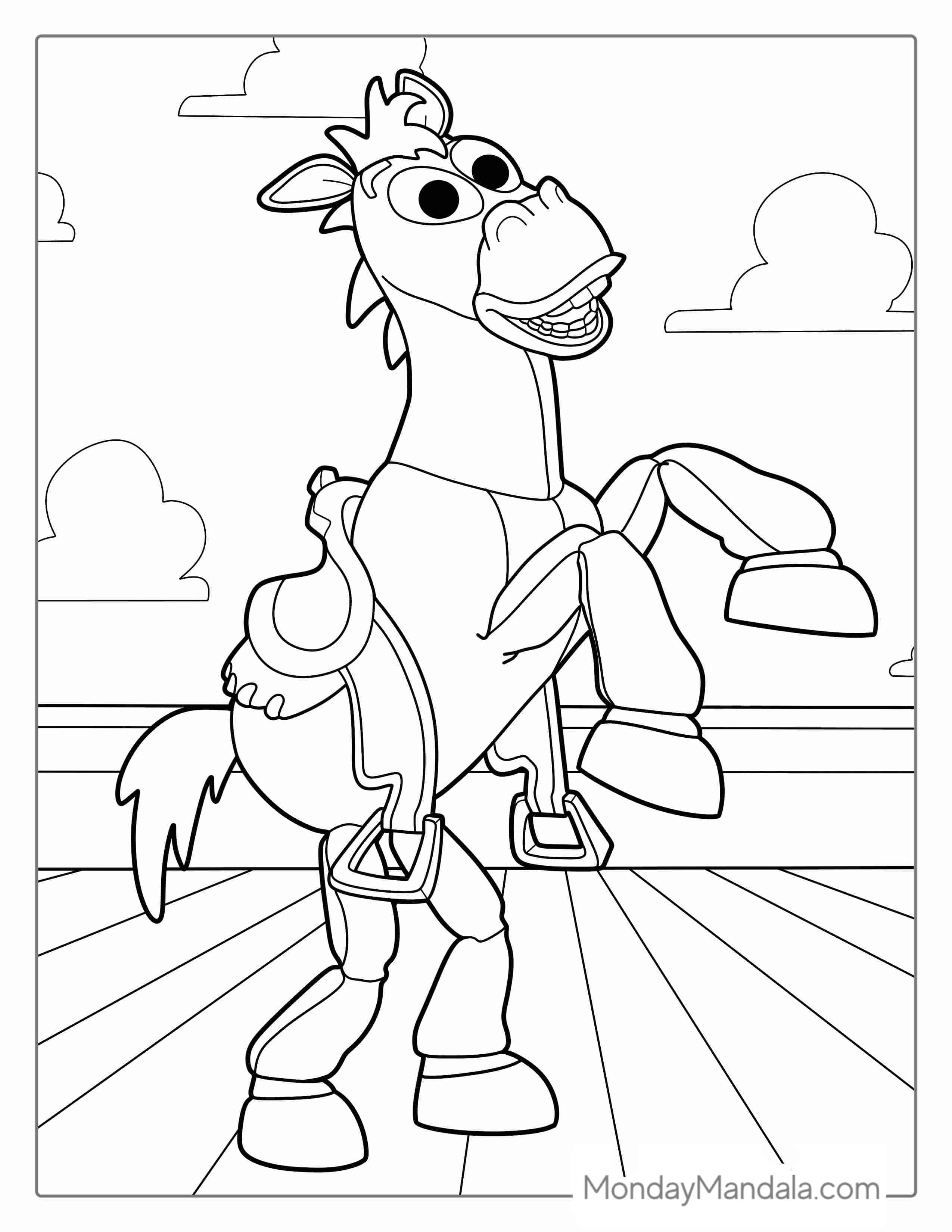 Coloring Page Of Bullseye The Horse coloring page