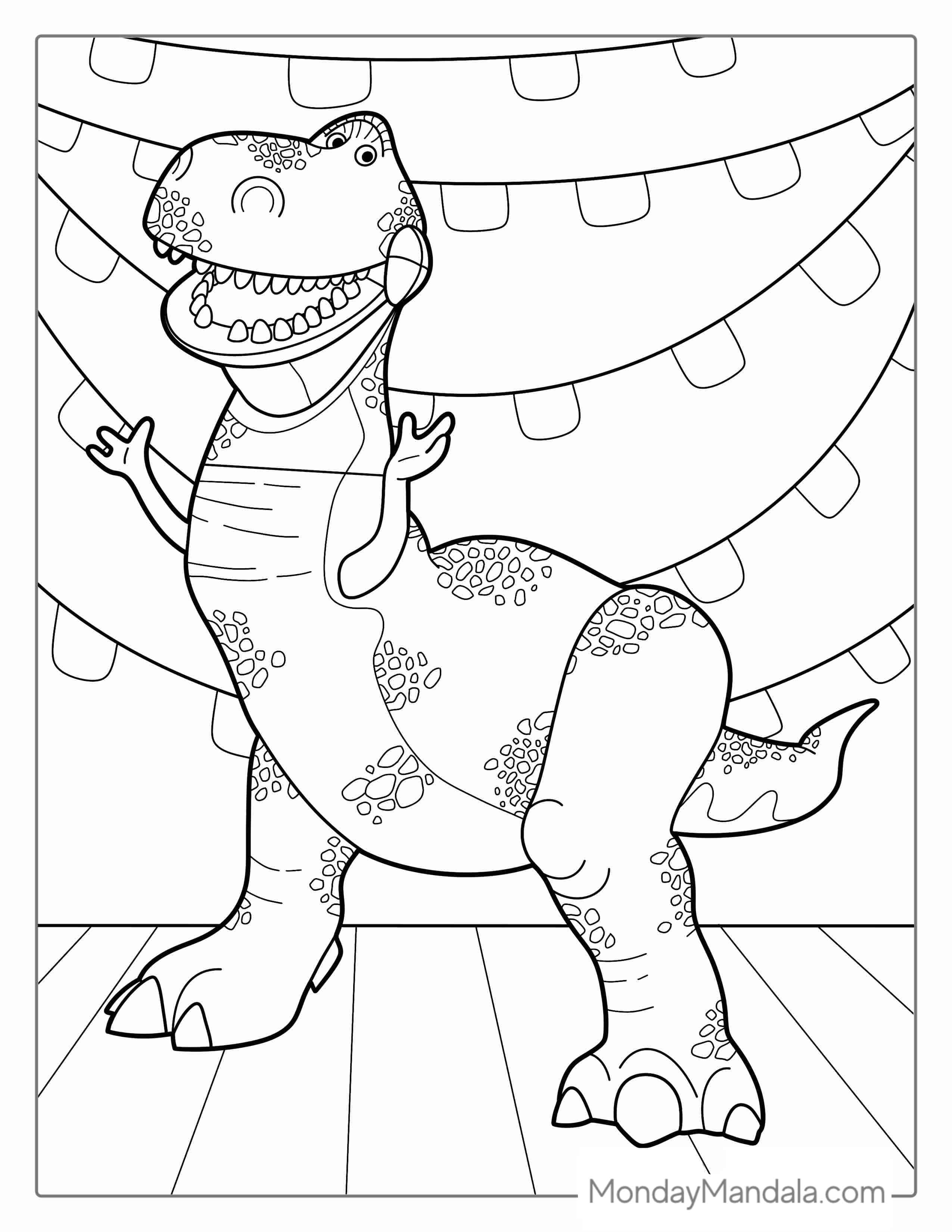 Coloring Page Of Rex The Dinosaur coloring page