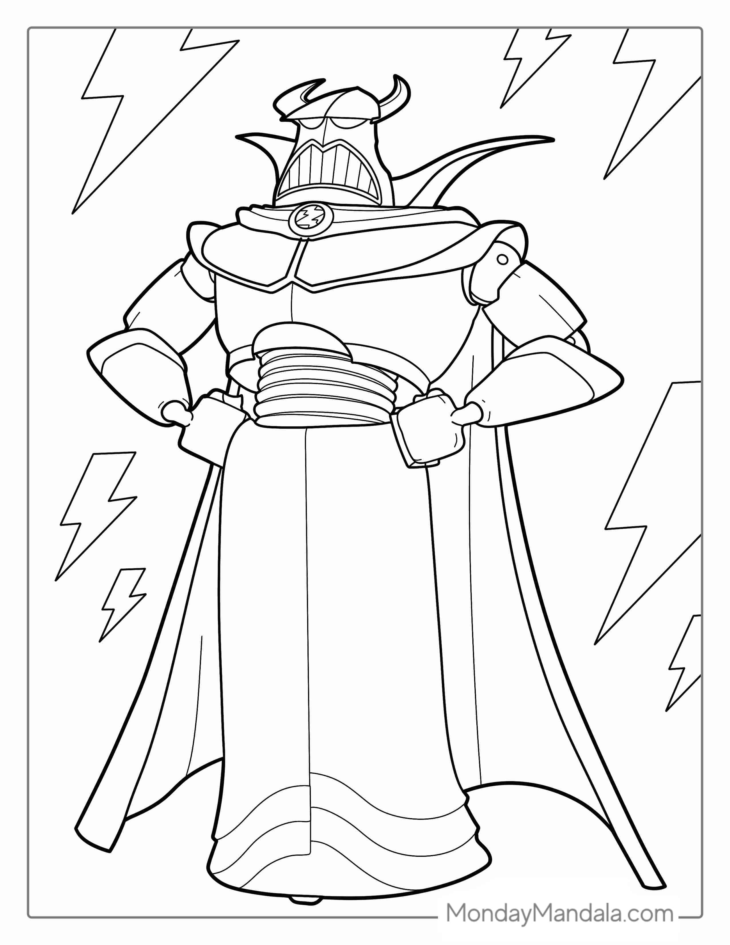 Coloring Page Of Zurg From Toy Story coloring page