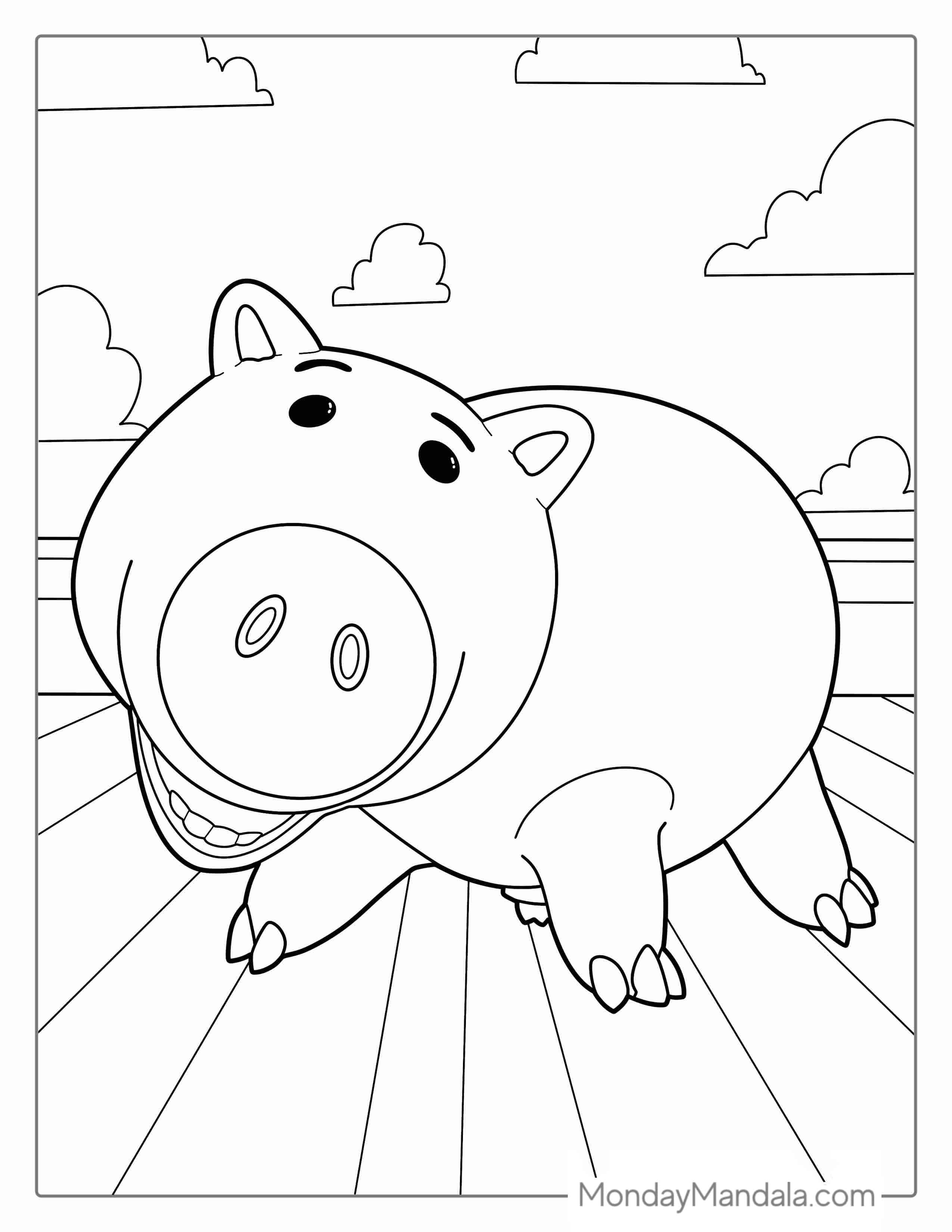 Hamm The Pig Coloring Page coloring page