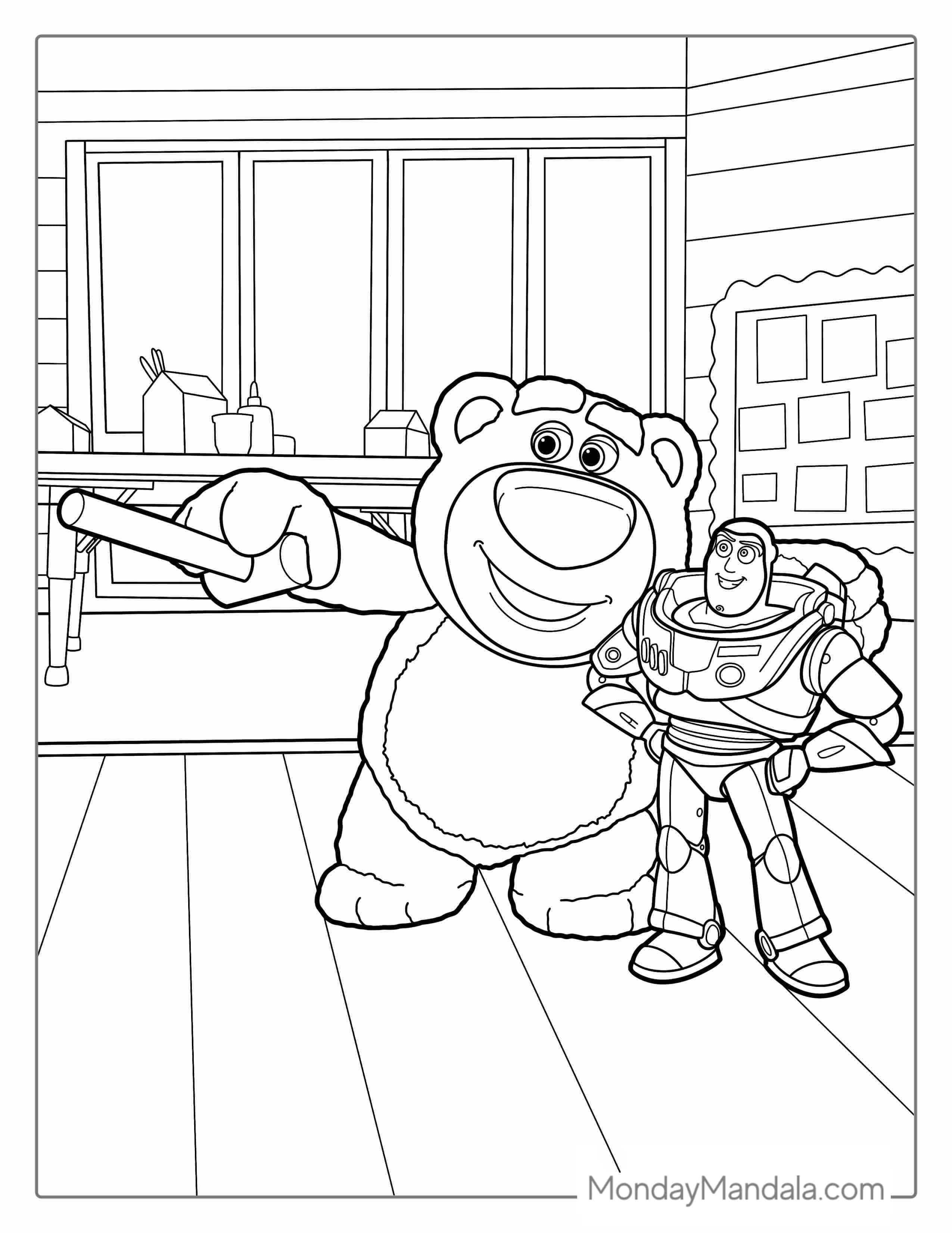 Lotso And Buzz Coloring Page coloring page