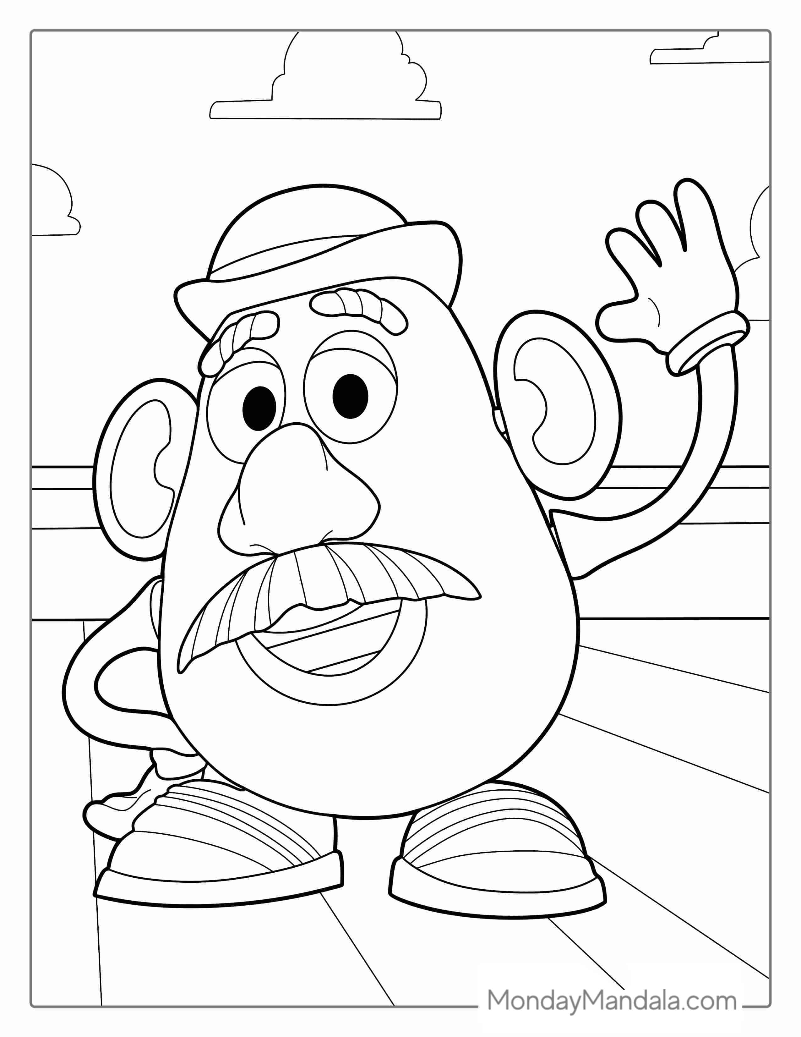 Mr Potato Head Coloring Page coloring page