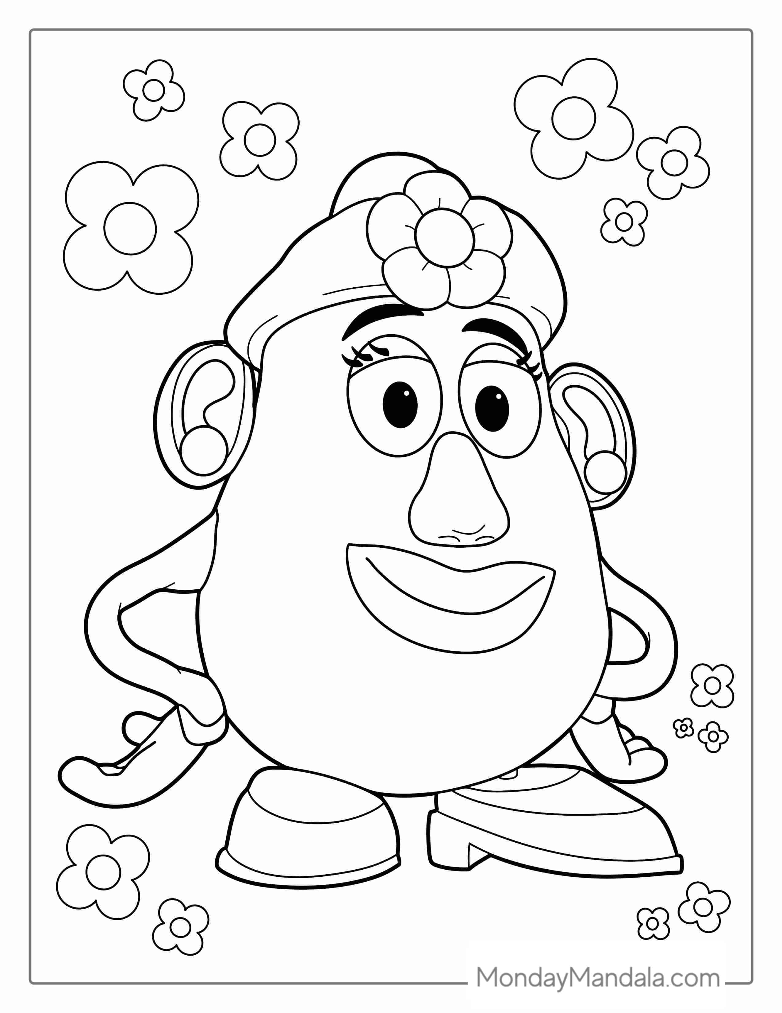 Mrs Potato Head Coloring Page coloring page