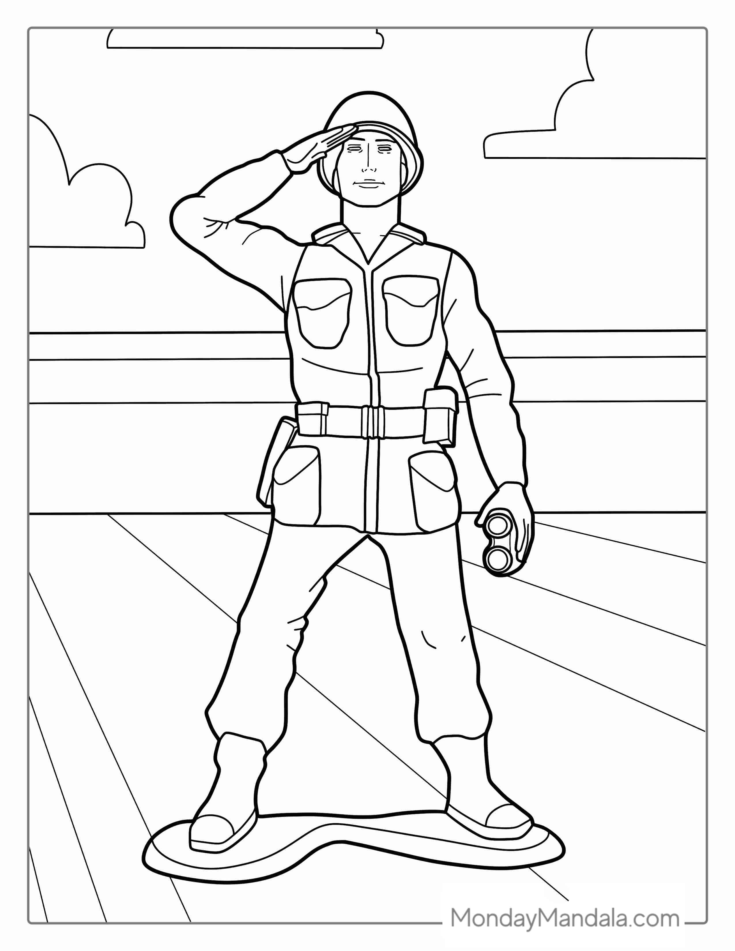 Sarge (Green Army Man) From Toy Story coloring page