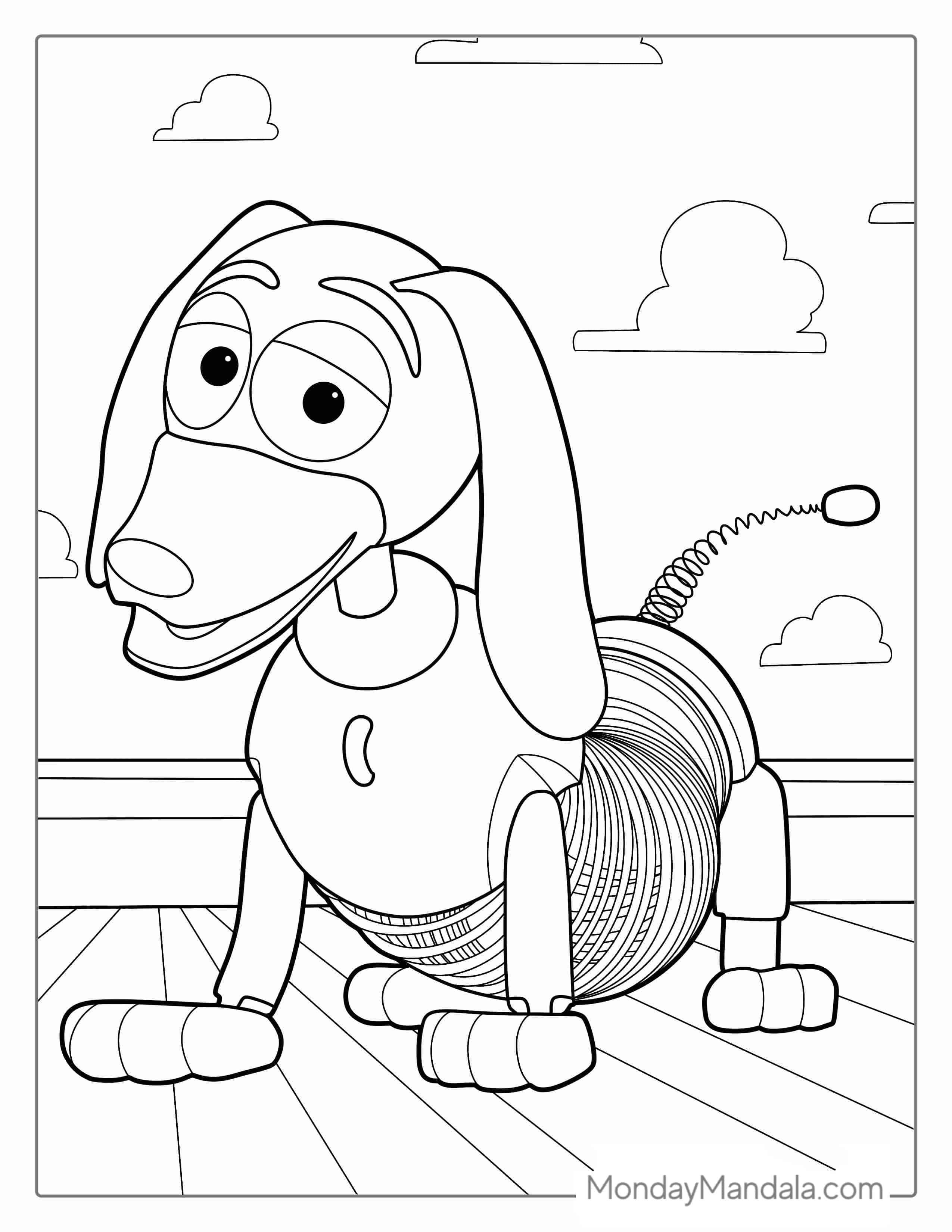 Slinky Dog From Toy Story Coloring Picture coloring page