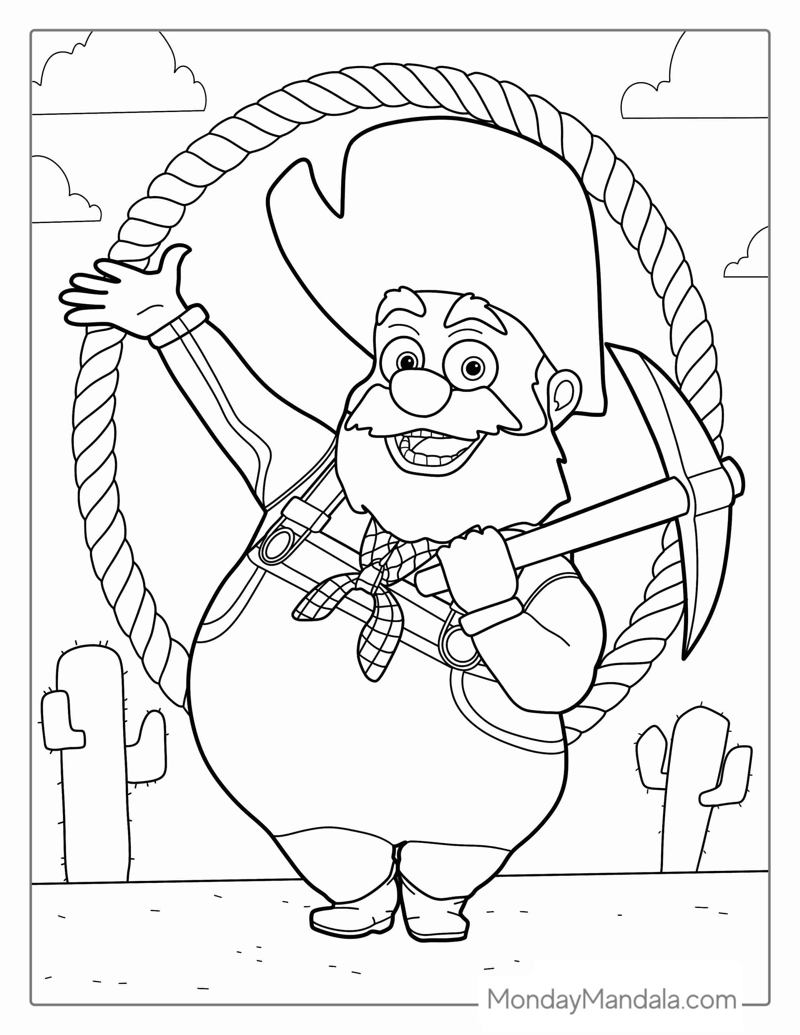 Stinky Pete (Prospector) Coloring Page coloring page