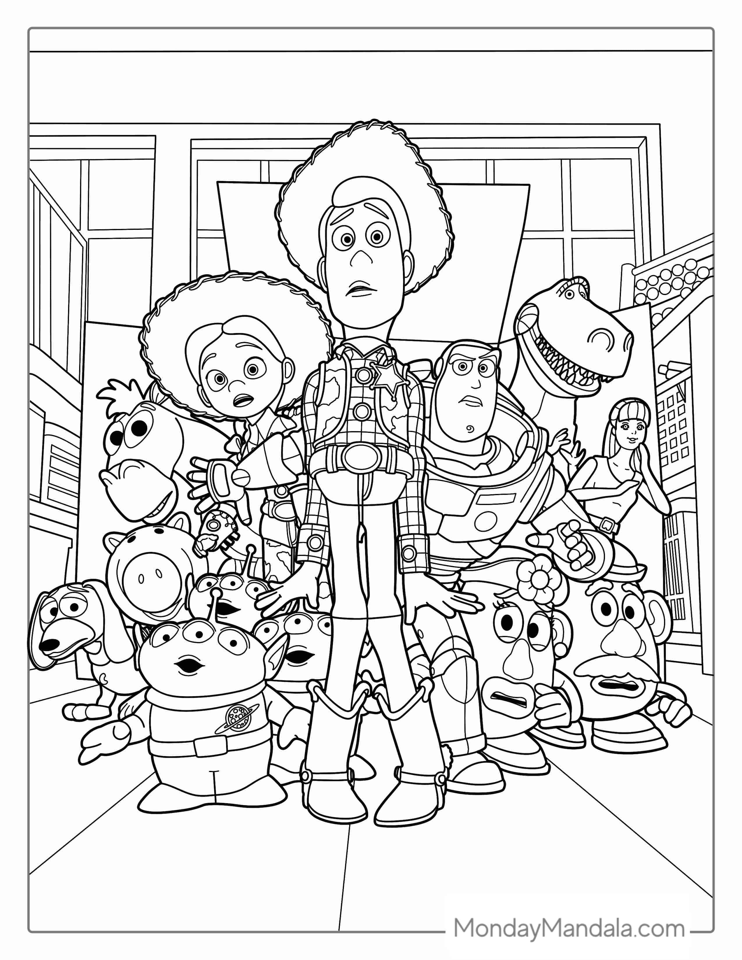 Toy Story 3 Coloring Page coloring page