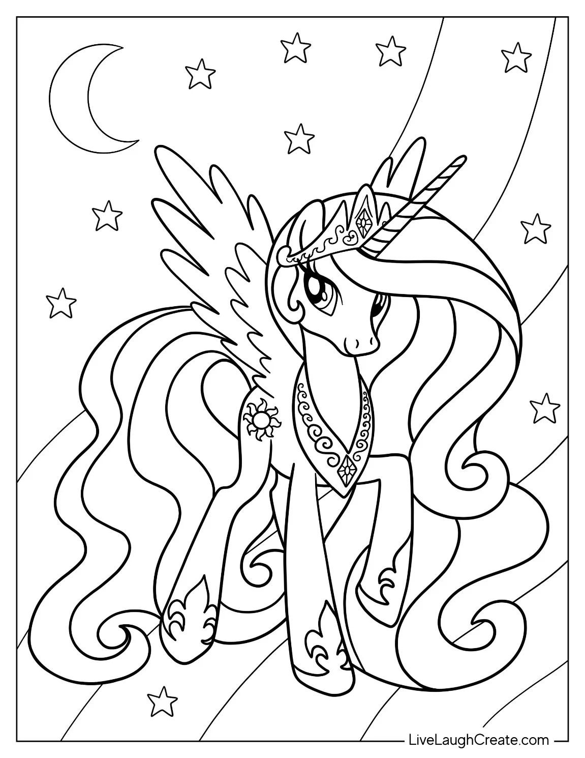 My Little Pony Unicorn Coloring Page coloring page