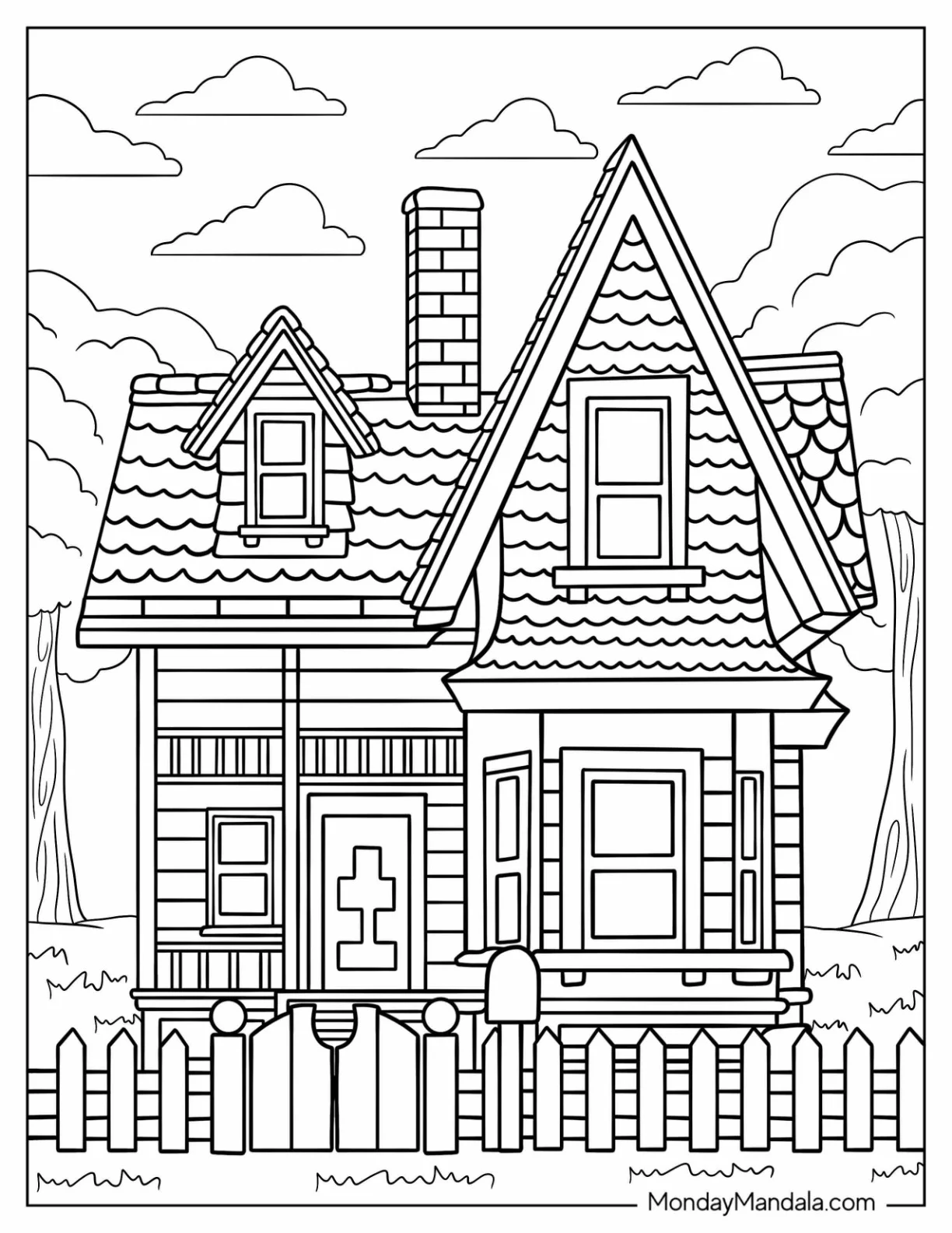 Up Coloring Page Of Carl's House coloring page