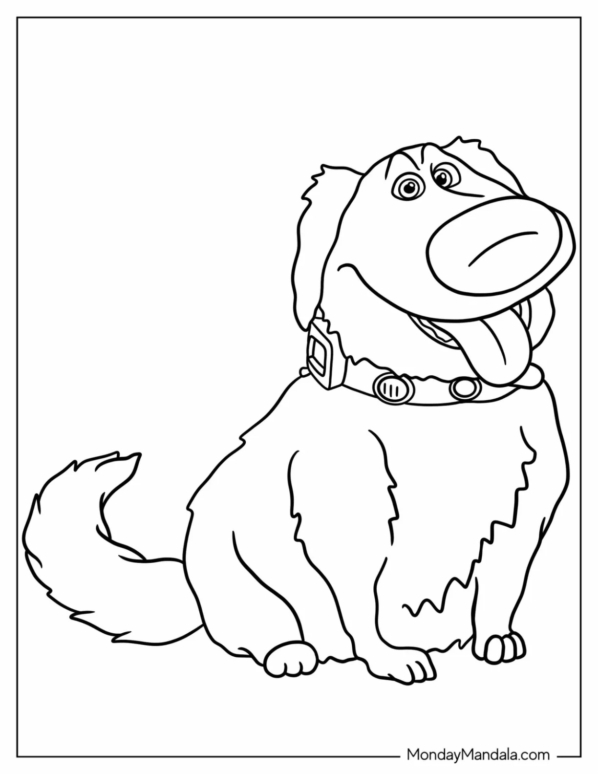Up Coloring Page Of Easy Dug From Up For Kids coloring page
