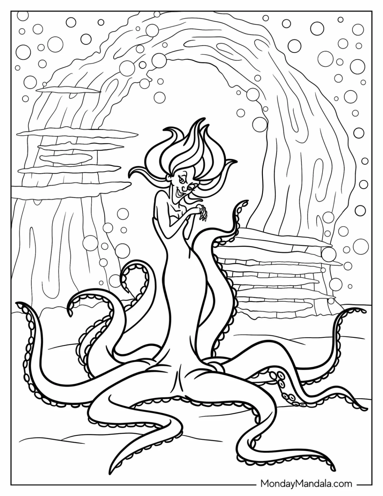 Ursula Coloring Page Of Morgana Under The Sea coloring page