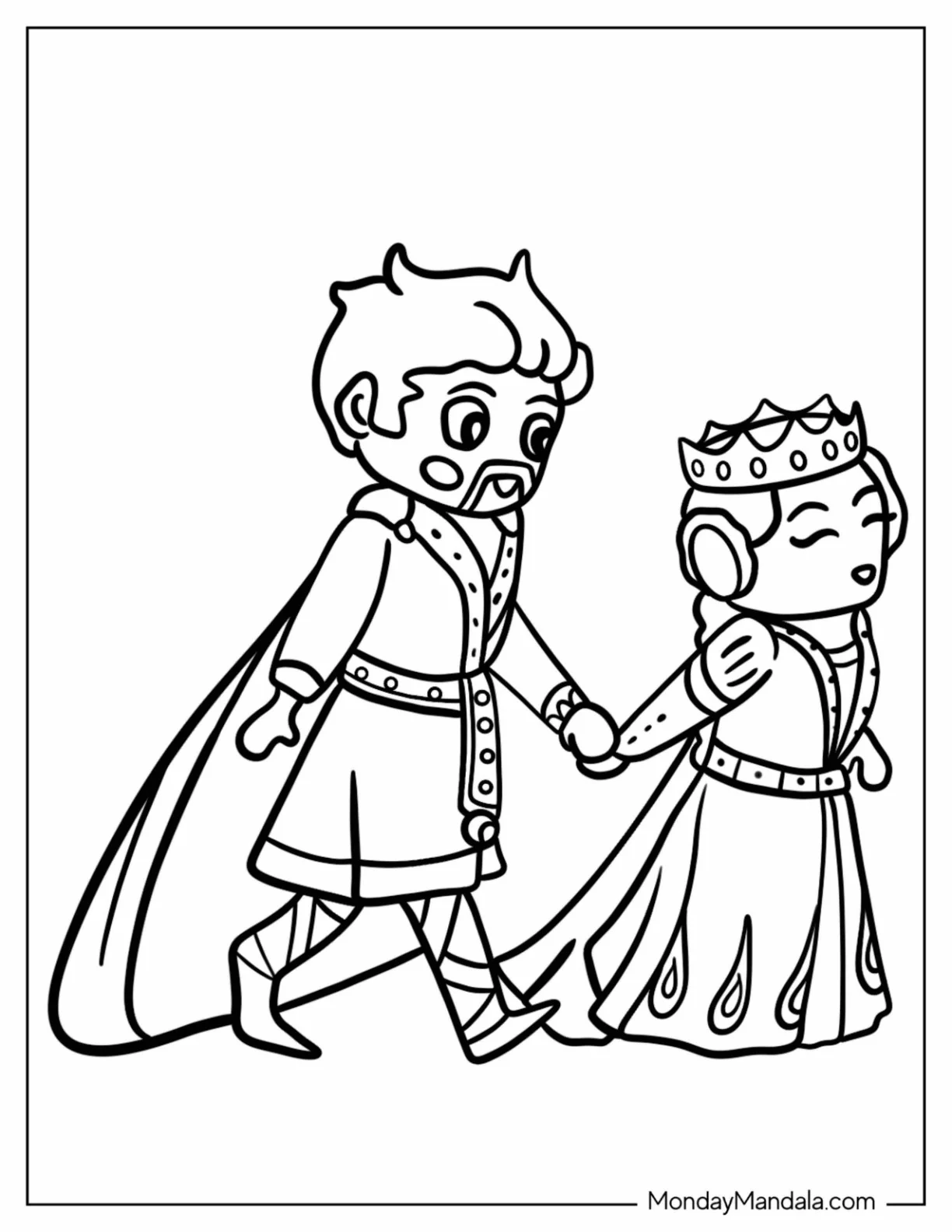 Wish Coloring Pages Of Chibi Wish Coloring Pages Of King Magnifico Following Queen Amaya For Preschoolers coloring page — printable line art