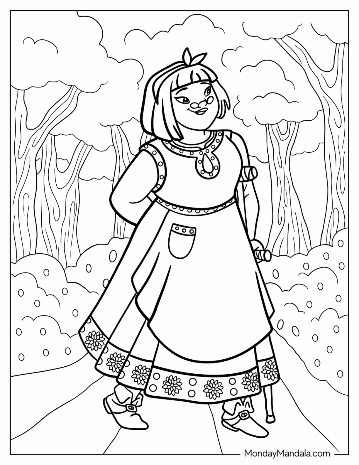 Wish Coloring Pages Of Dahlia Walking In The Garden coloring page