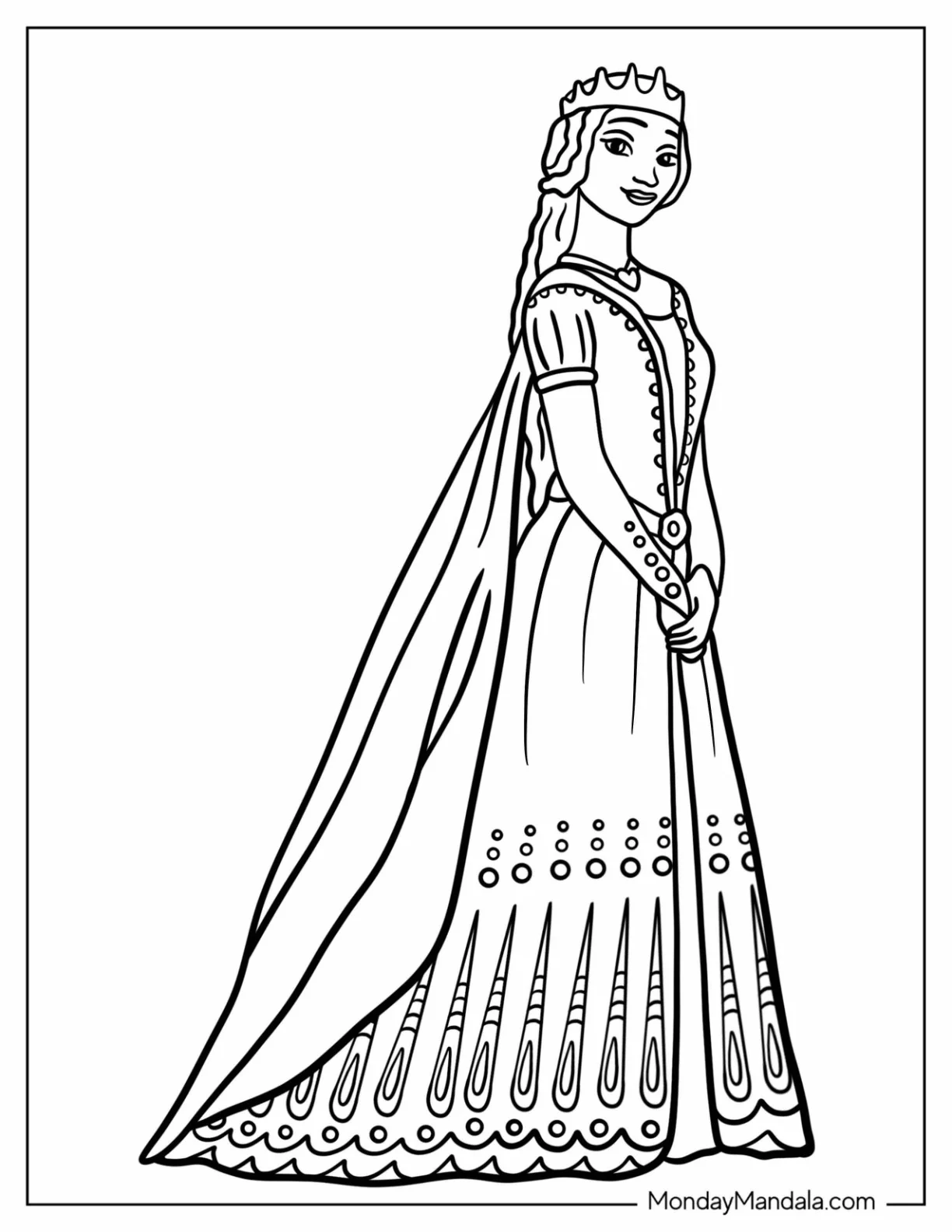 Wish Coloring Pages Of Simple Queen Amaya For Kids coloring page