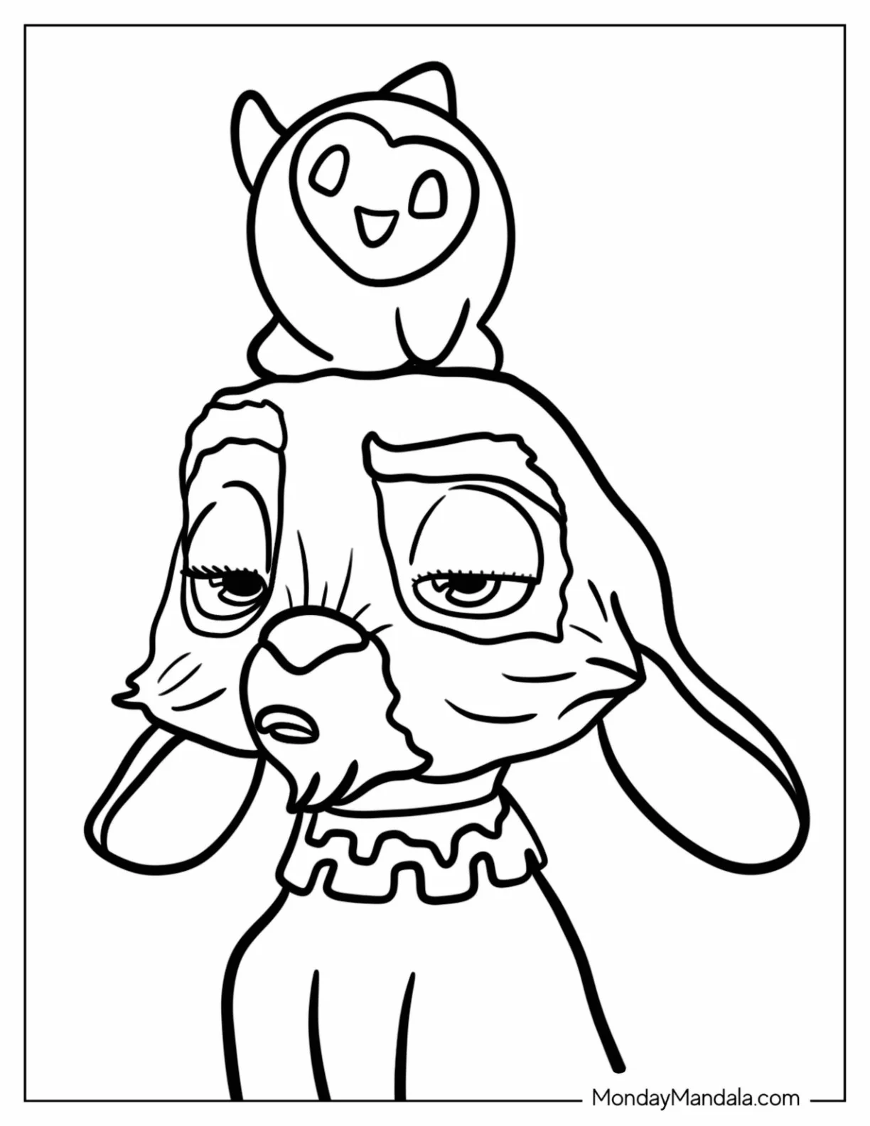 Wish Coloring Pages Of Star Sitting On Valentino's Head Wish For Kids coloring page