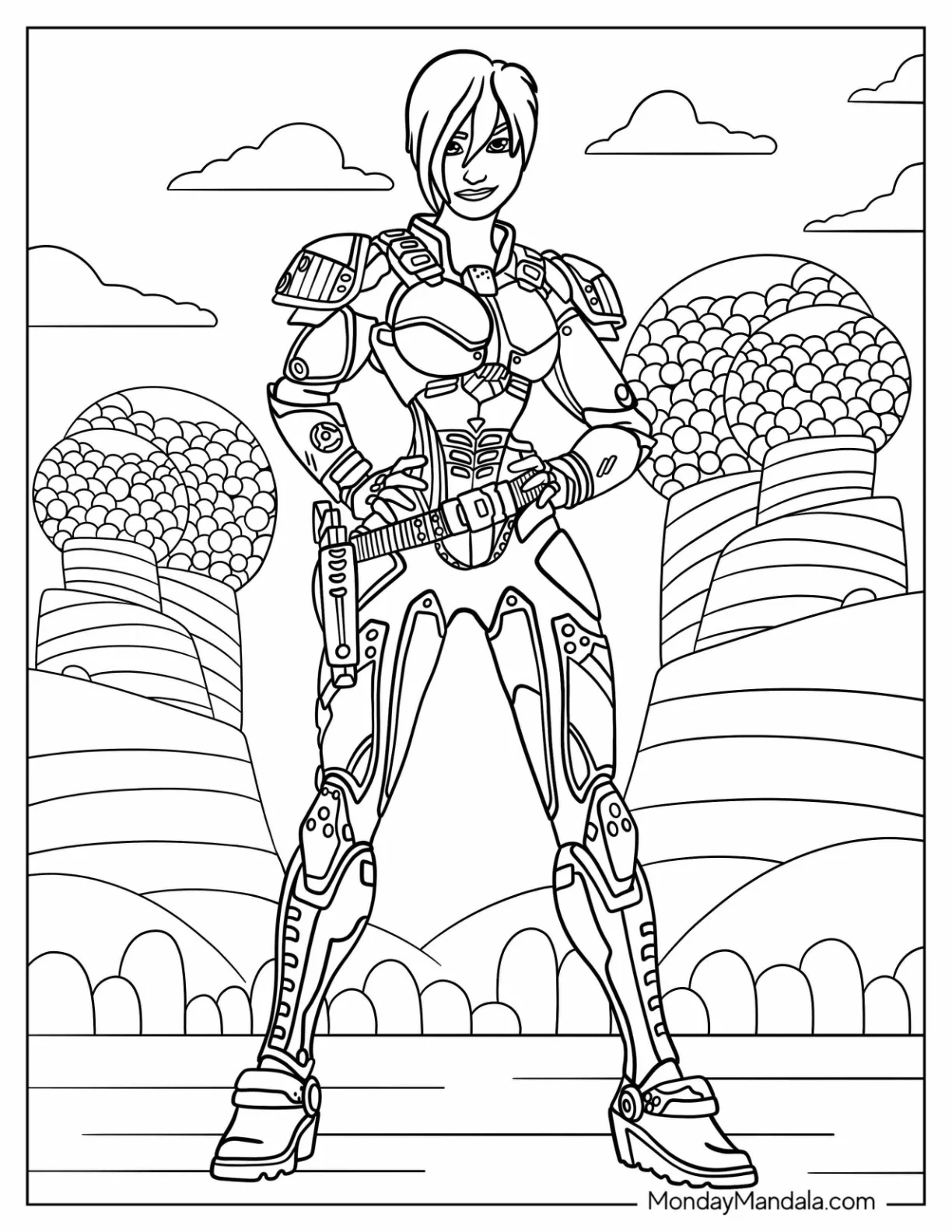 Wreck-It Ralph Coloring Page Of Detailed Sergeant Calhoun coloring page