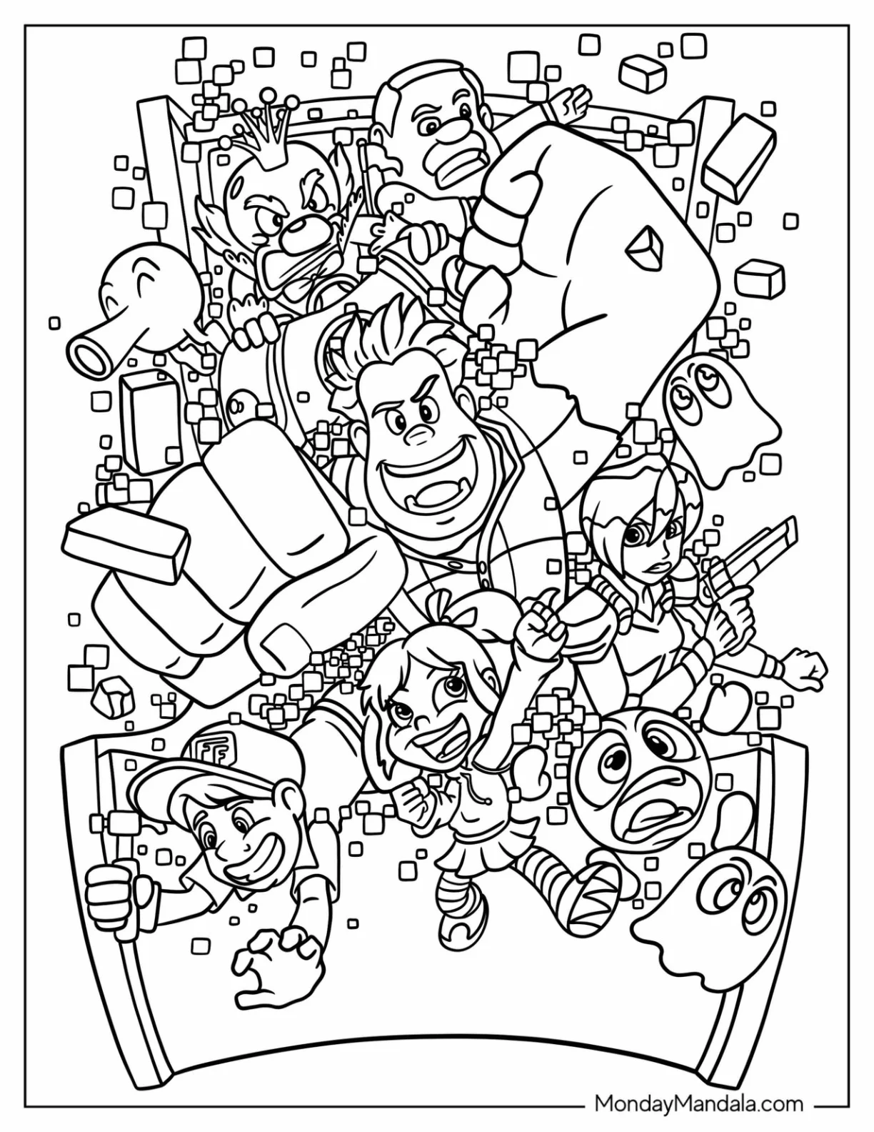 Wreck-It Ralph Coloring Page Of Detailed Wreck It Ralph Poster coloring page