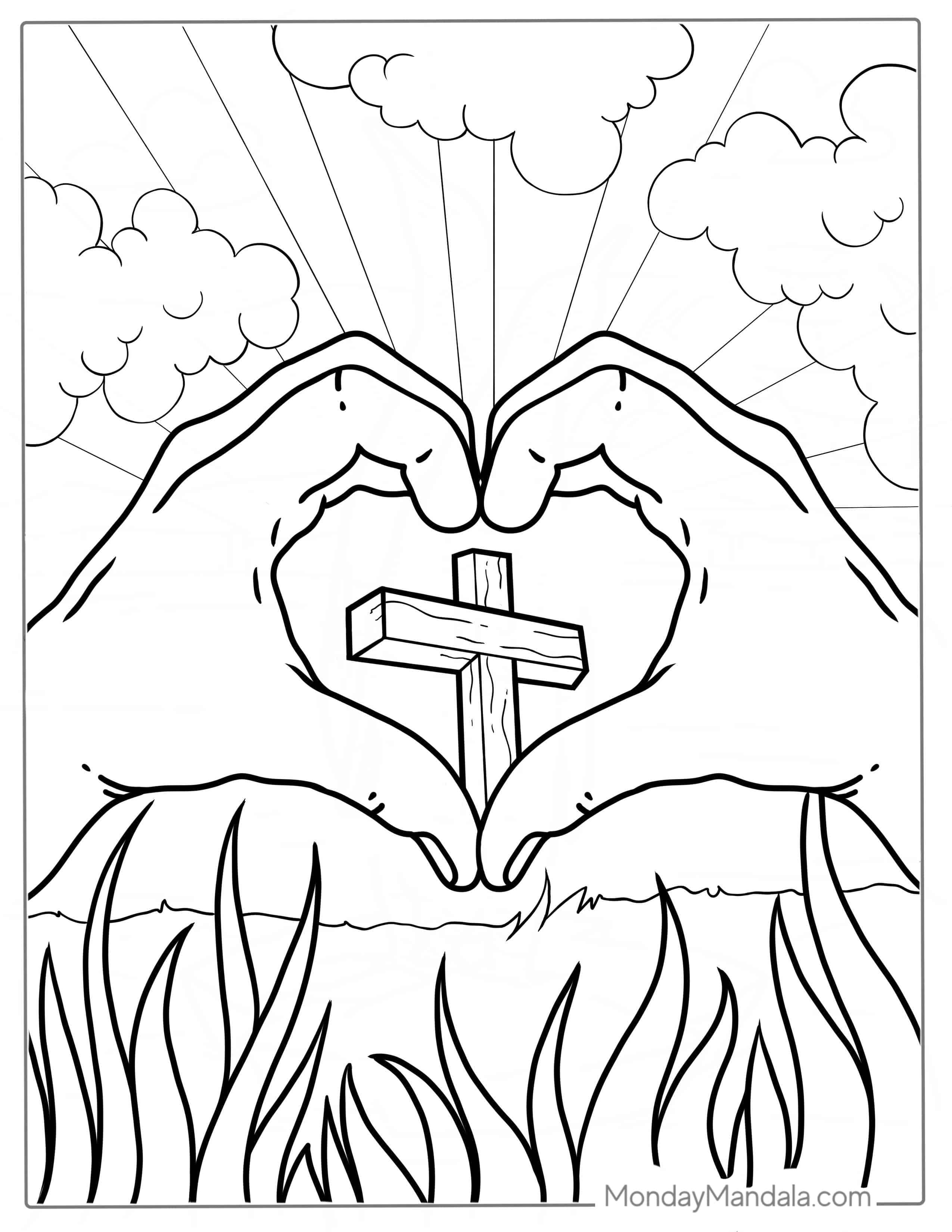 I Love Jesus Coloring For Preschoolers coloring page