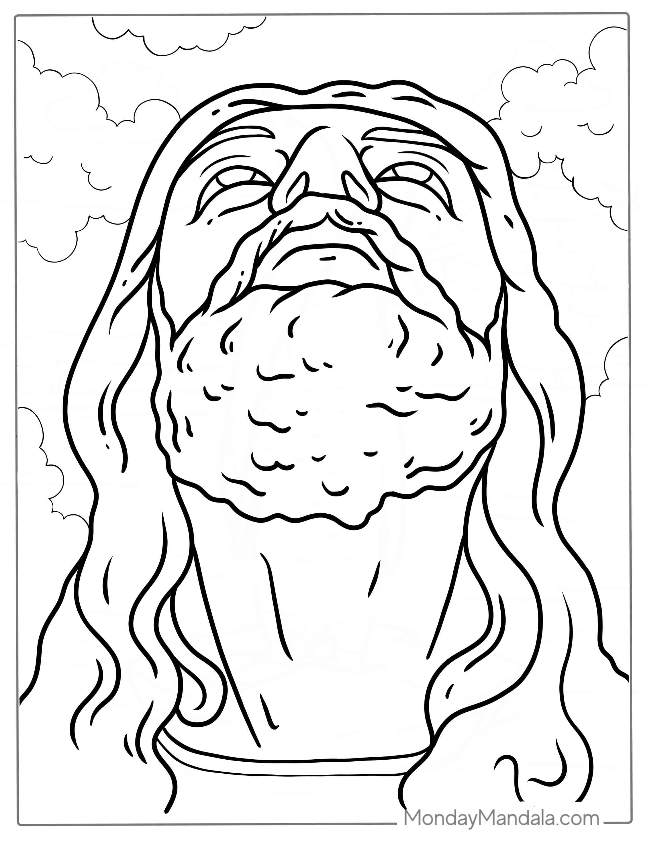 Jesus Christ Coloring For Kids coloring page