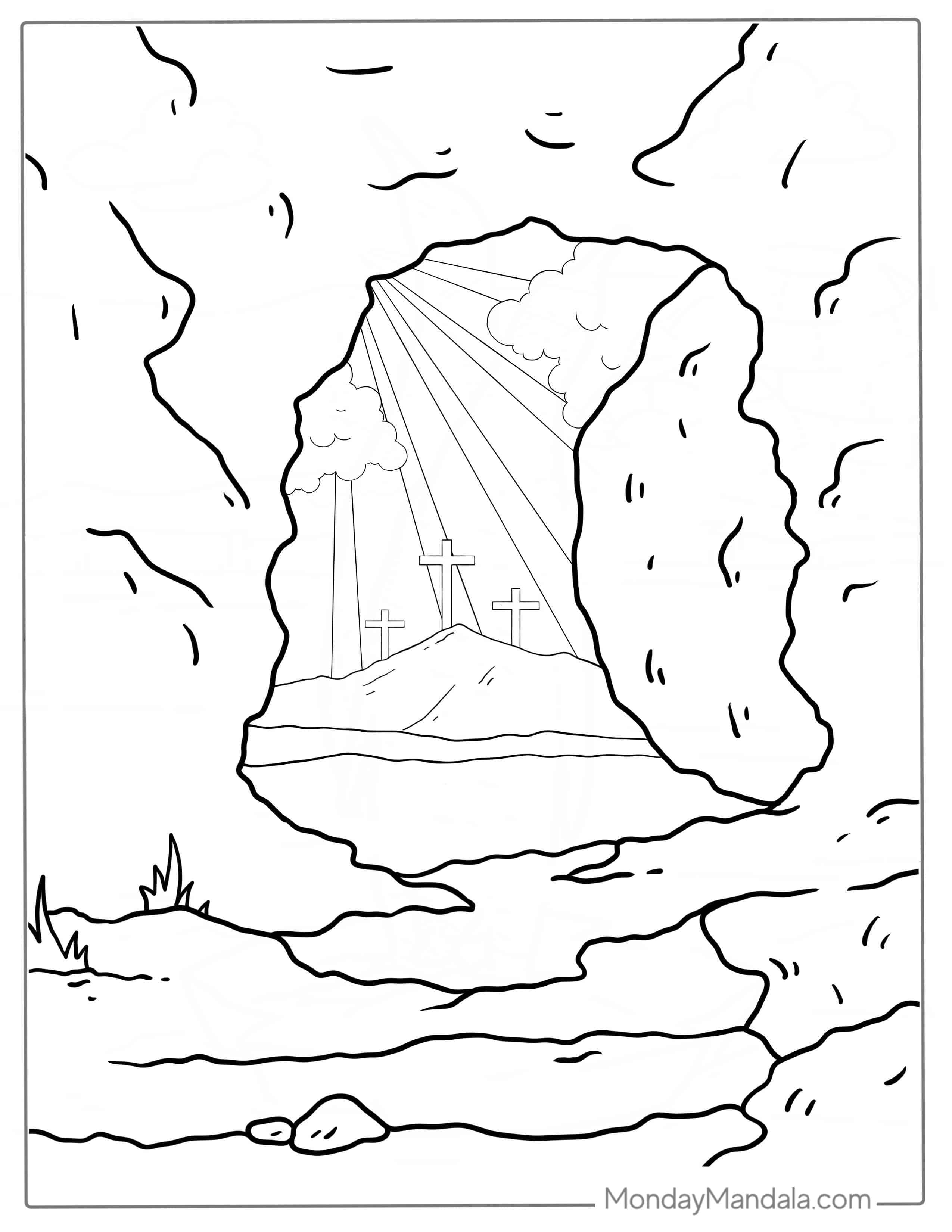 Jesus Resurrection Coloring Page coloring page