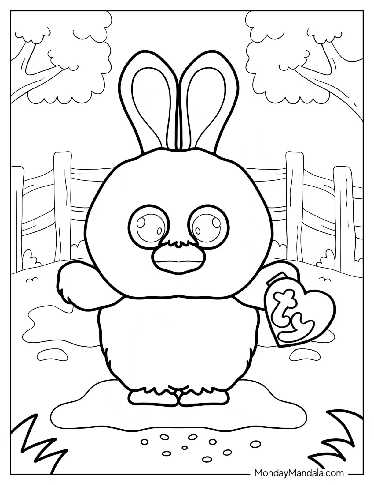Beanie Boo Coloring Page Of Coop In Farm coloring page — printable line art