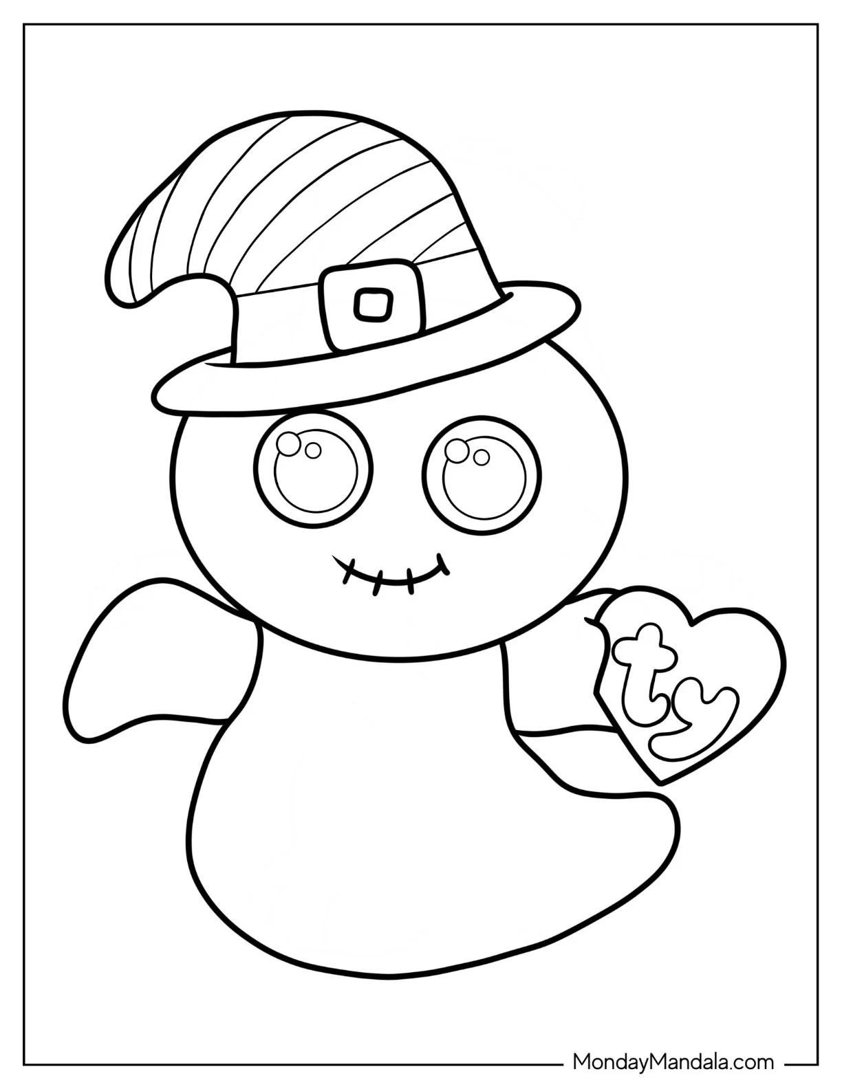 Beanie Boo Coloring Page Of Cute Haunts coloring page