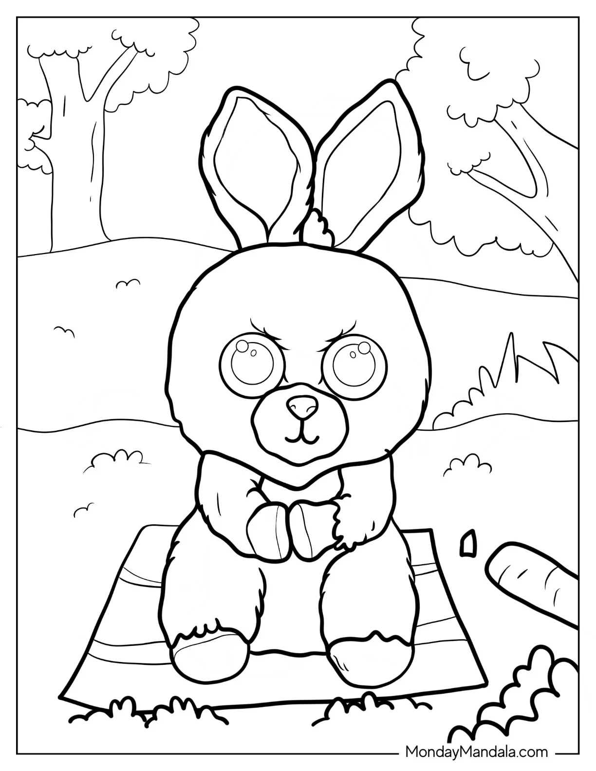 Beanie Boo Coloring Page Of Hops In The Park coloring page