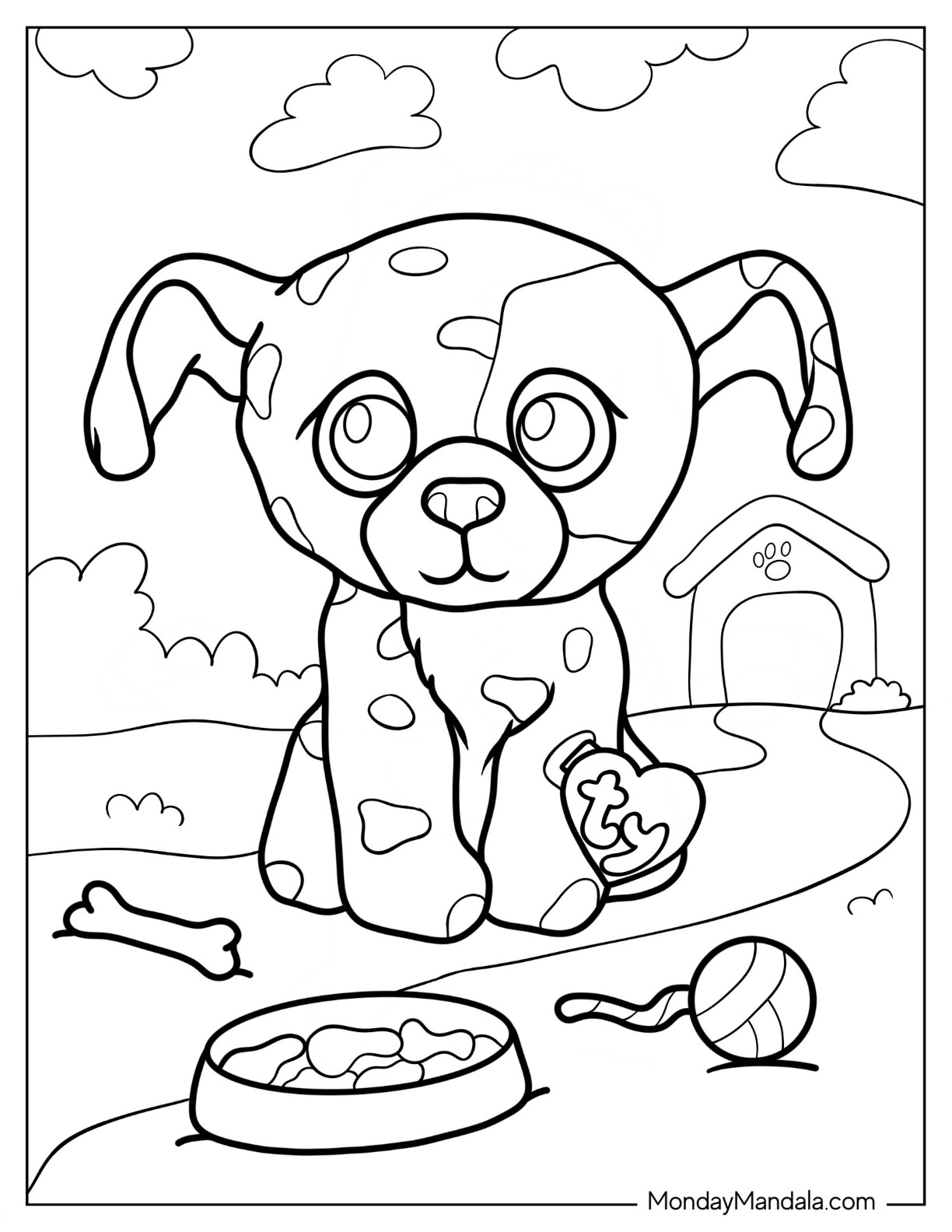 Beanie Boo Coloring Page Of Luther The Dalmatian coloring page