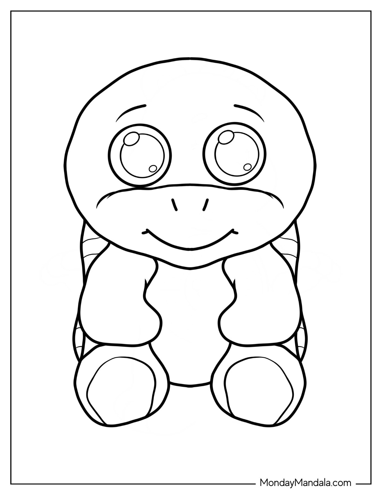 Beanie Boo Coloring Page Of Turbo Turtle coloring page