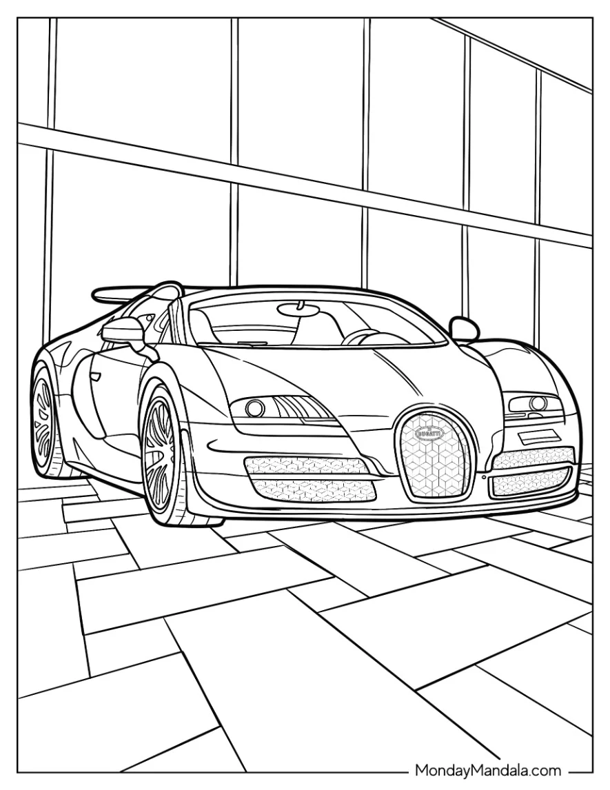 Bugatti Coloring Page Veyron Grand Sport Vitesse coloring page