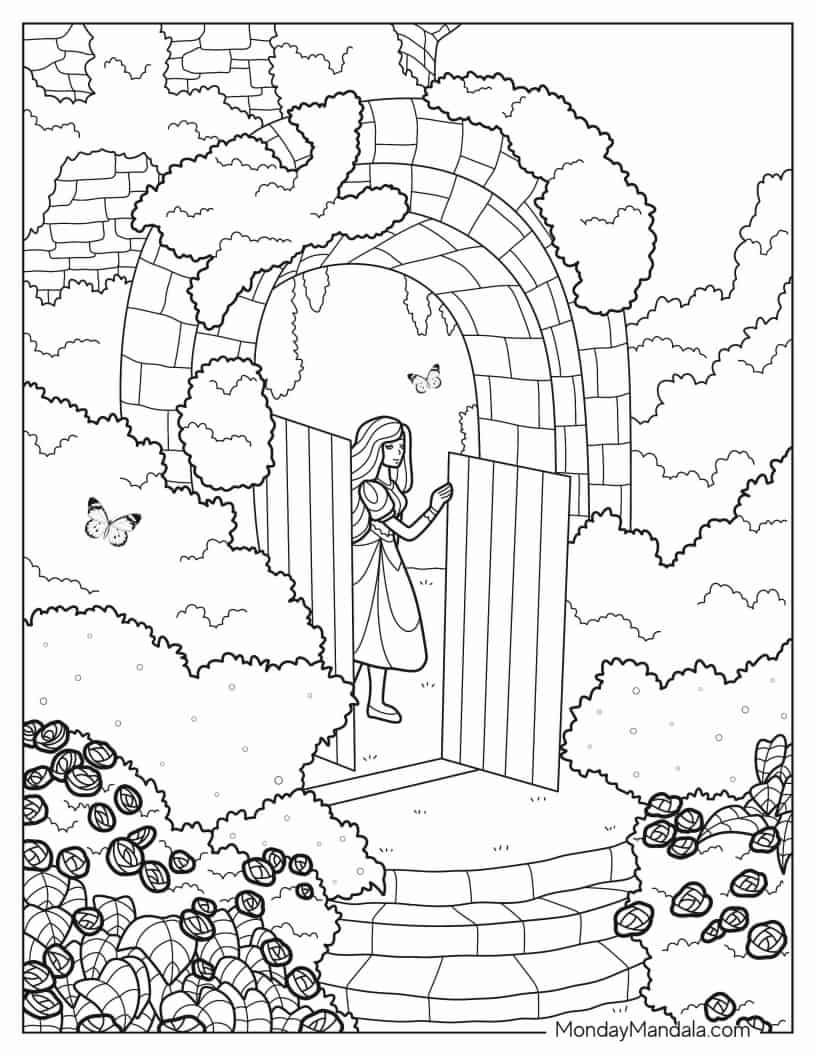 Enchanted Dream Garden To Color coloring page