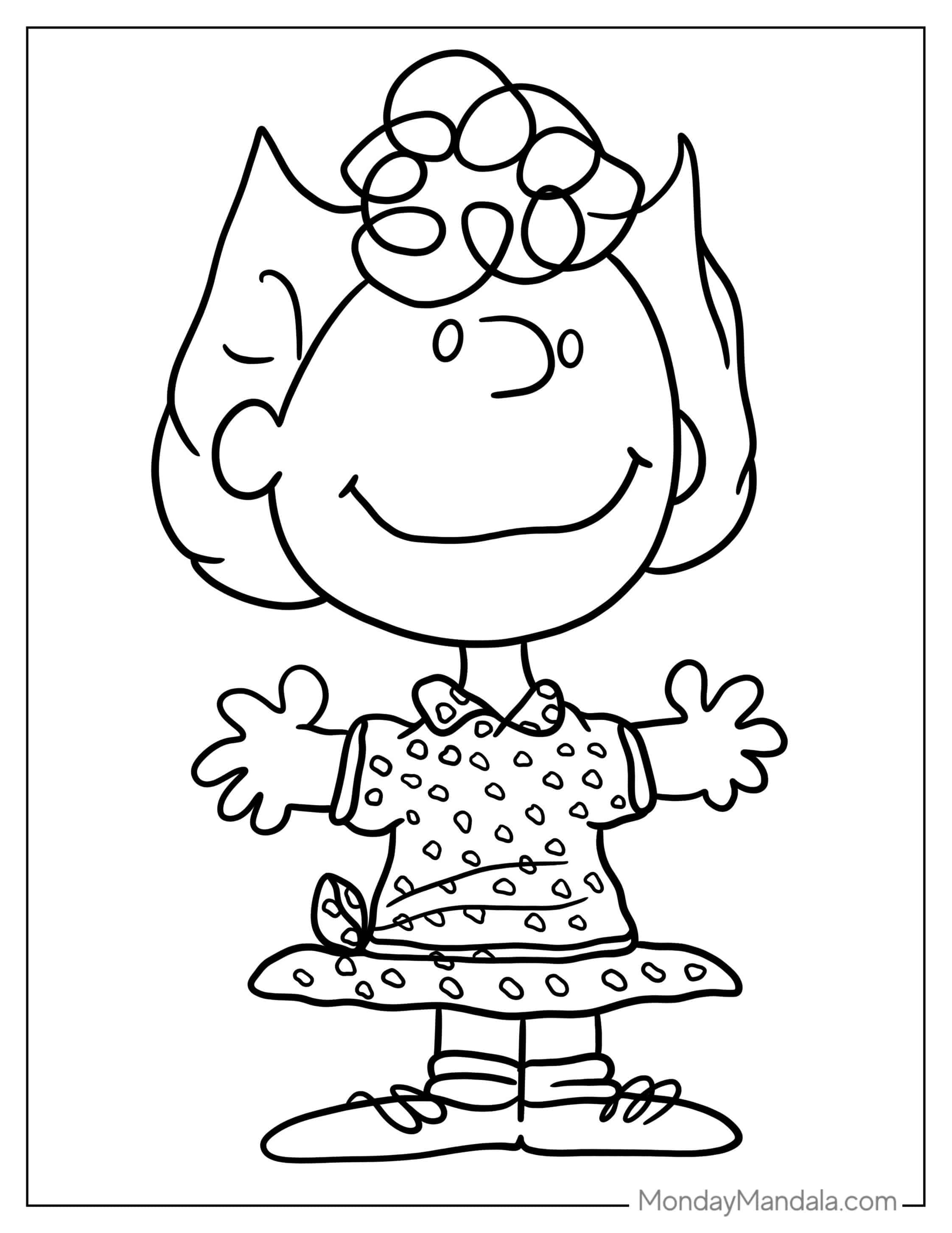Coloring Page Of Sally From Peanuts coloring page