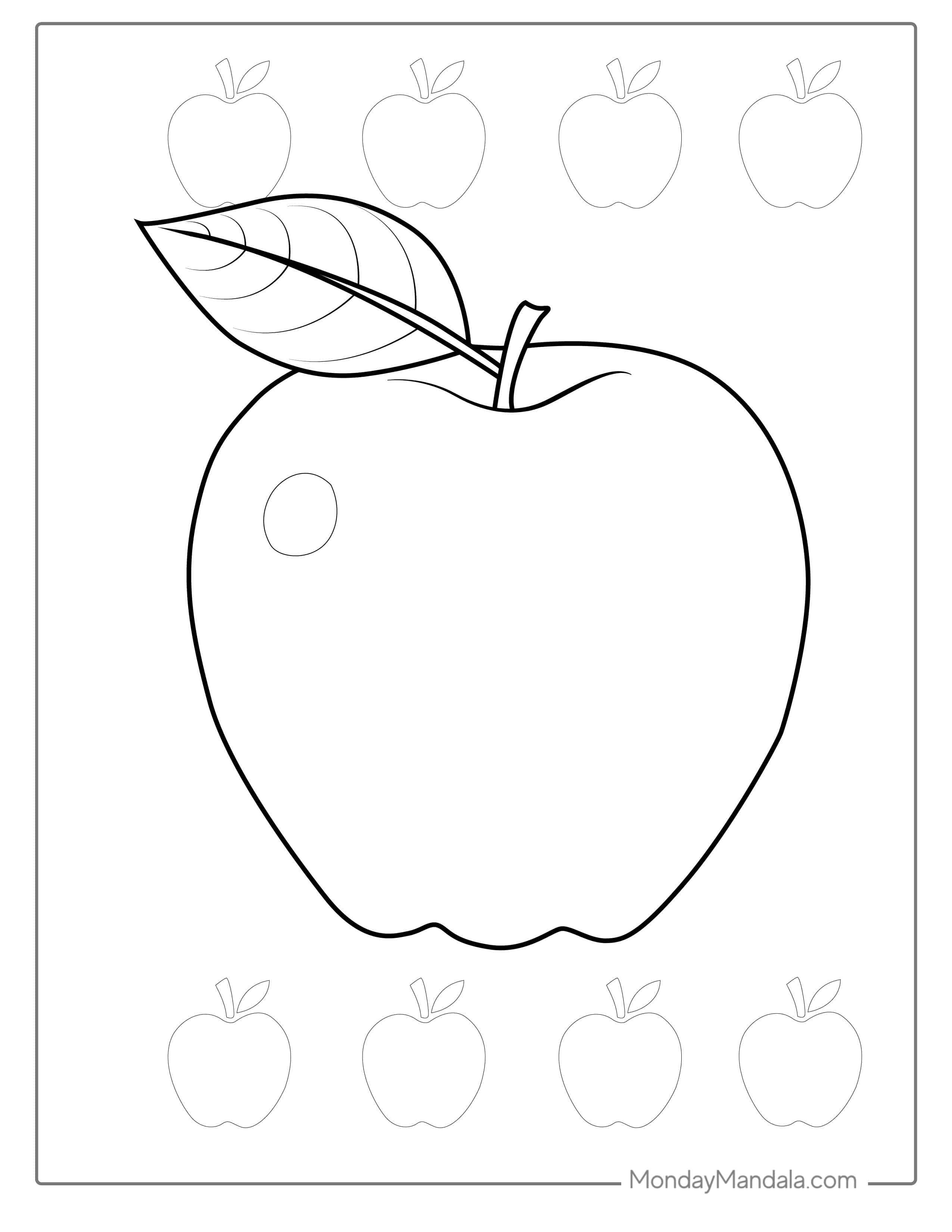 Apple Coloring In Page coloring page