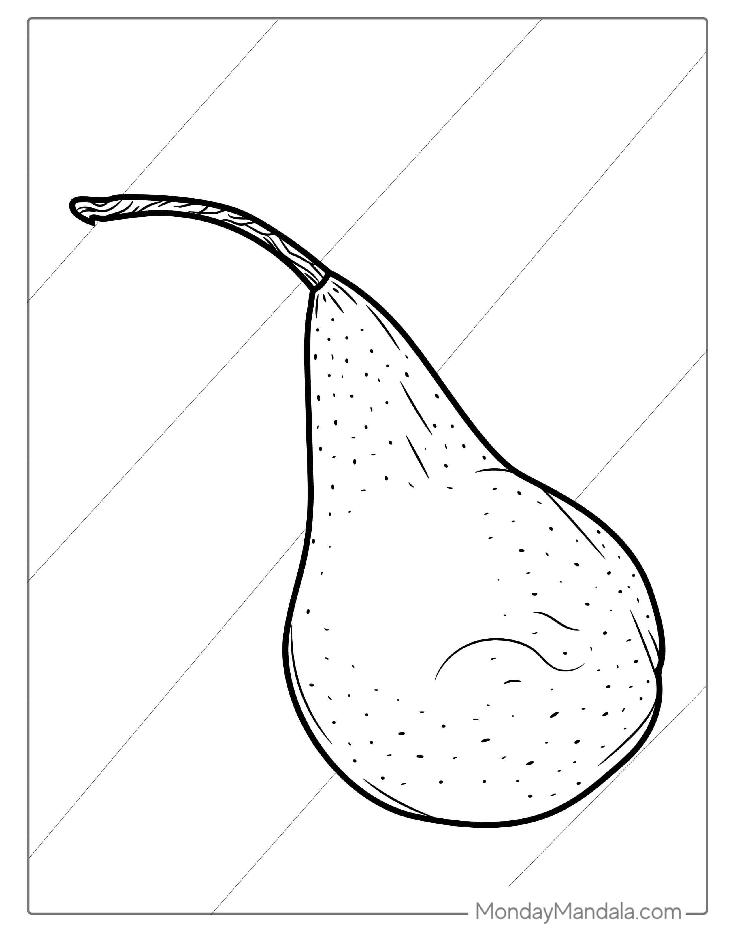 Juicy Pear Coloring Page coloring page