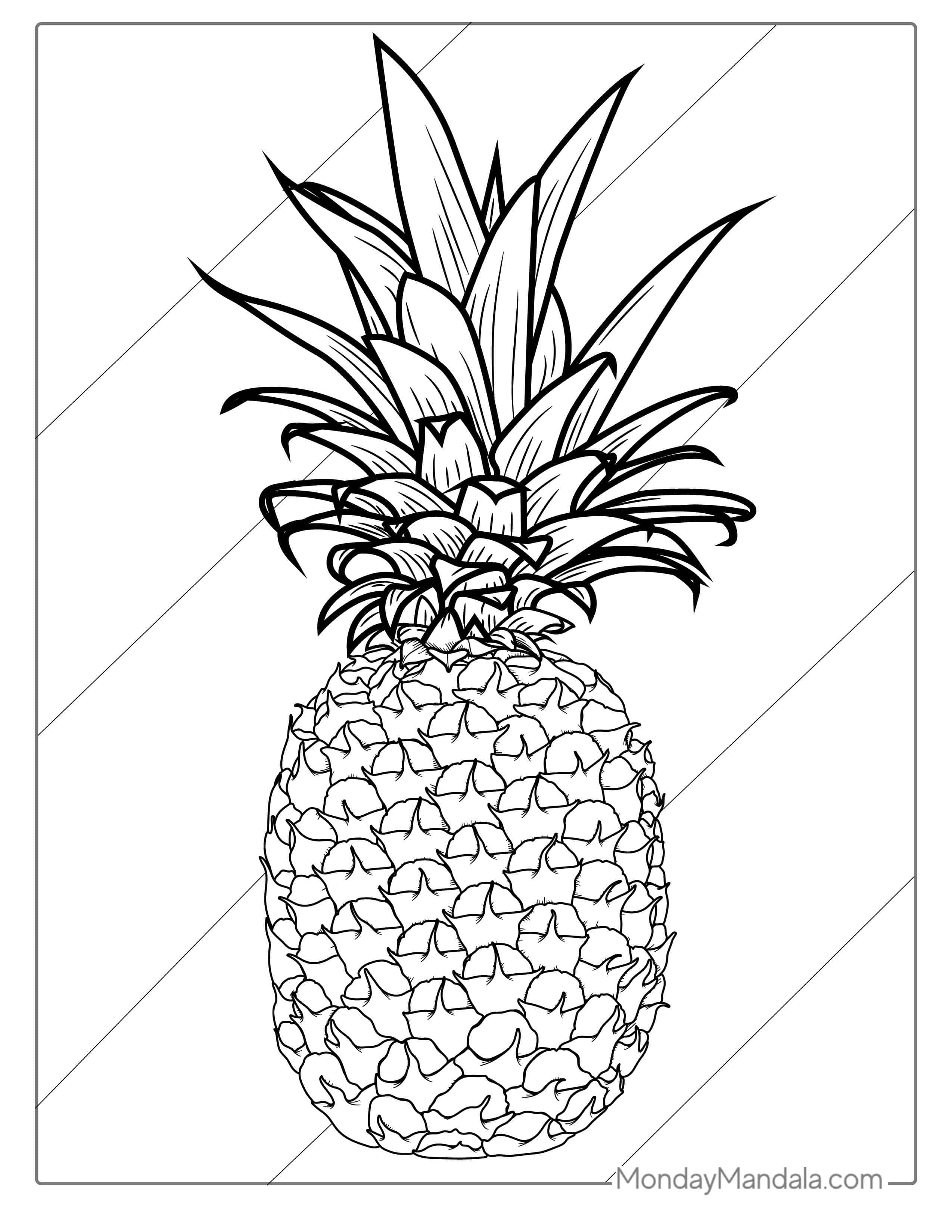 Pineapple Coloring Page coloring page