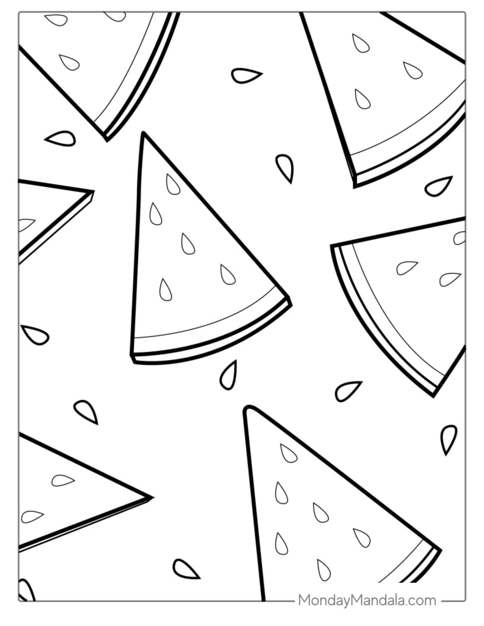 Watermelon Coloring Page_ coloring page