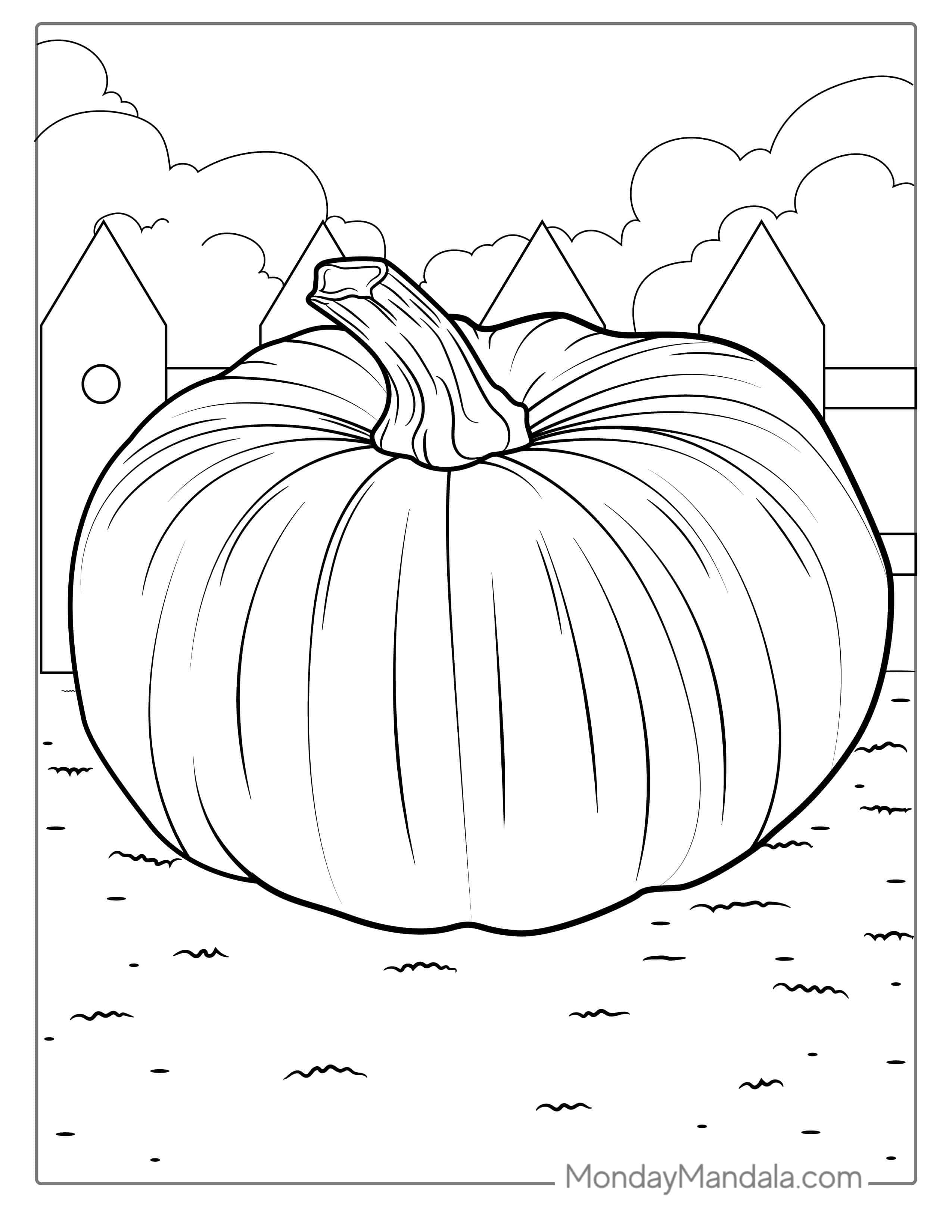 Coloring Page Of Pumpkin coloring page — printable line art