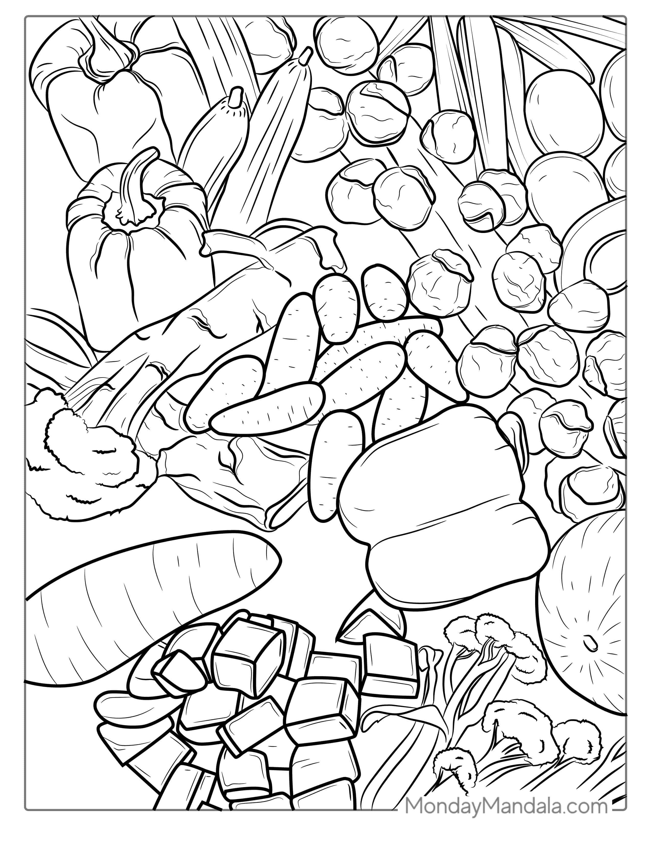 Guess The Vegetable Coloring Page coloring page