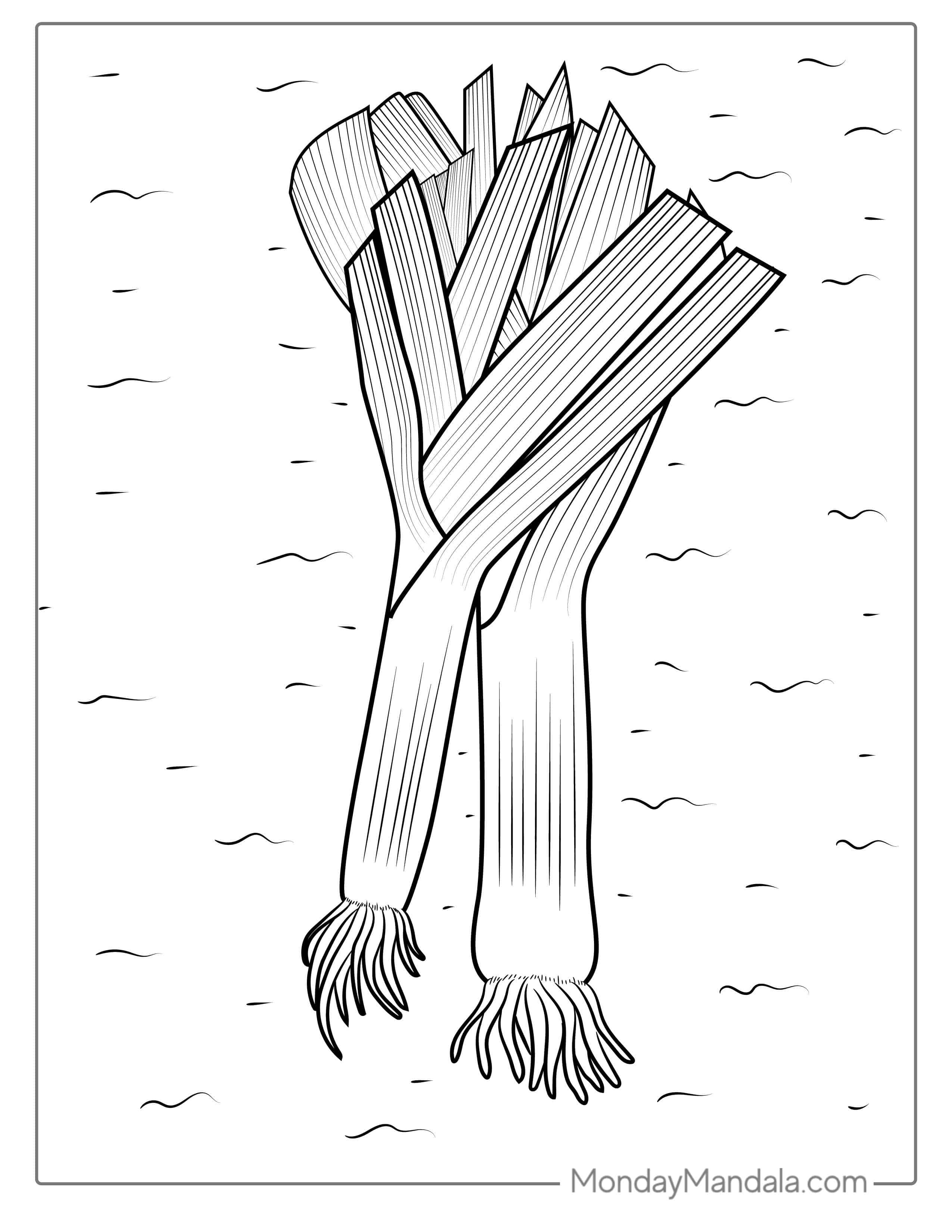 Leeks Coloring Page coloring page
